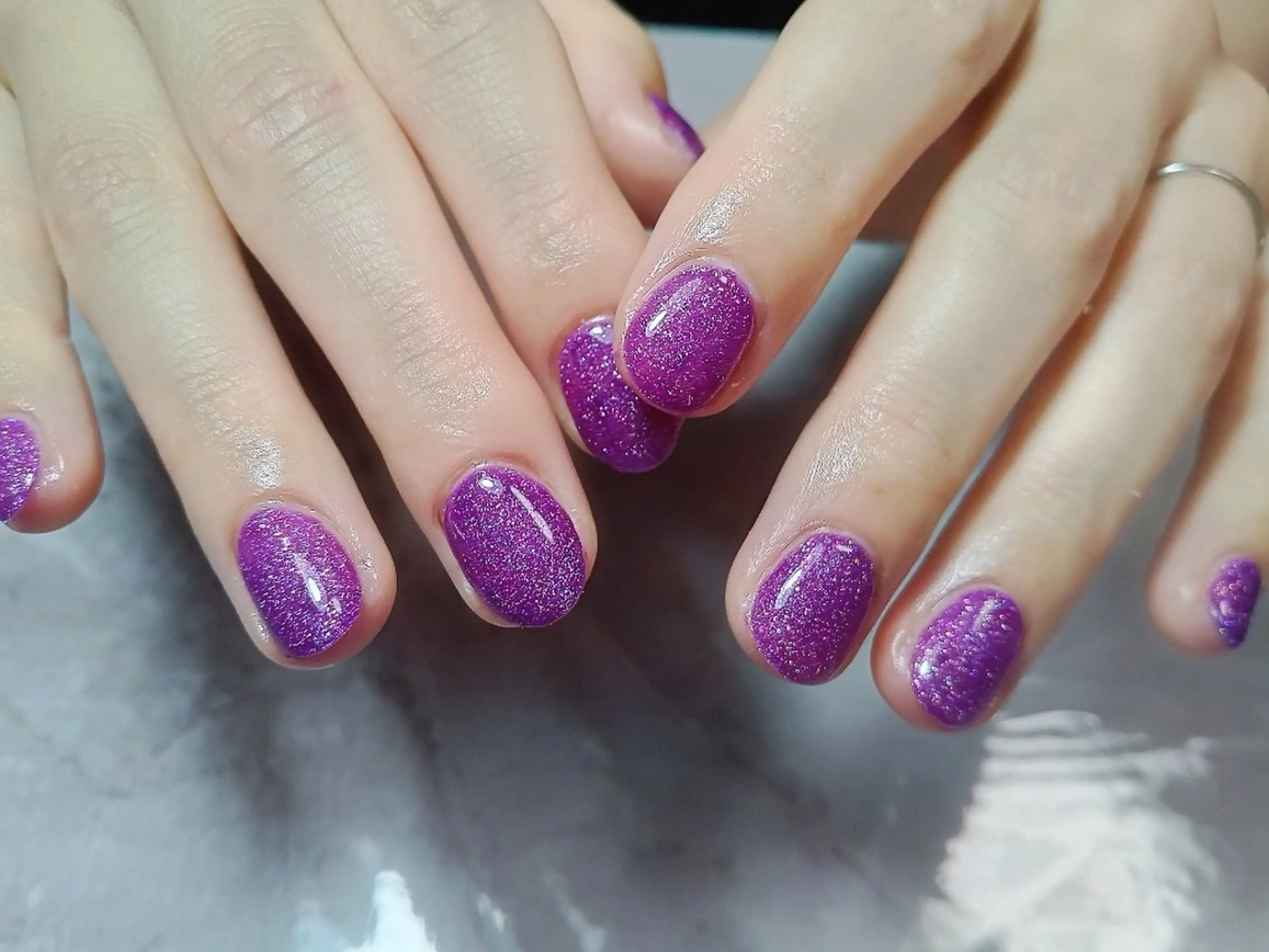 ネイル ワンカラーネイル ショートネイル Wisteria Nail_Yukieのネイルデザイン