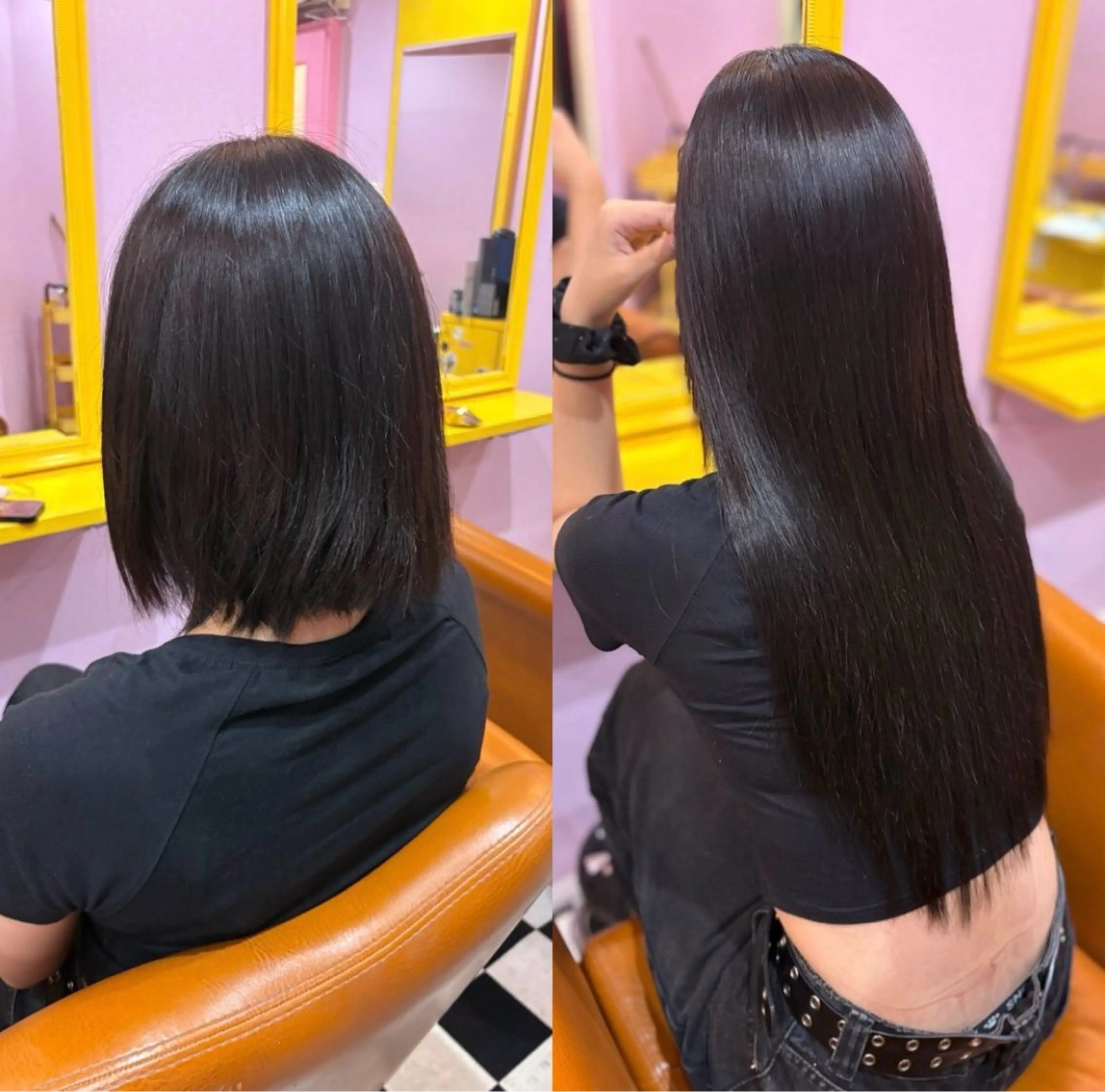 ロング エクステ NON ちび編み・シールのヘアスタイル