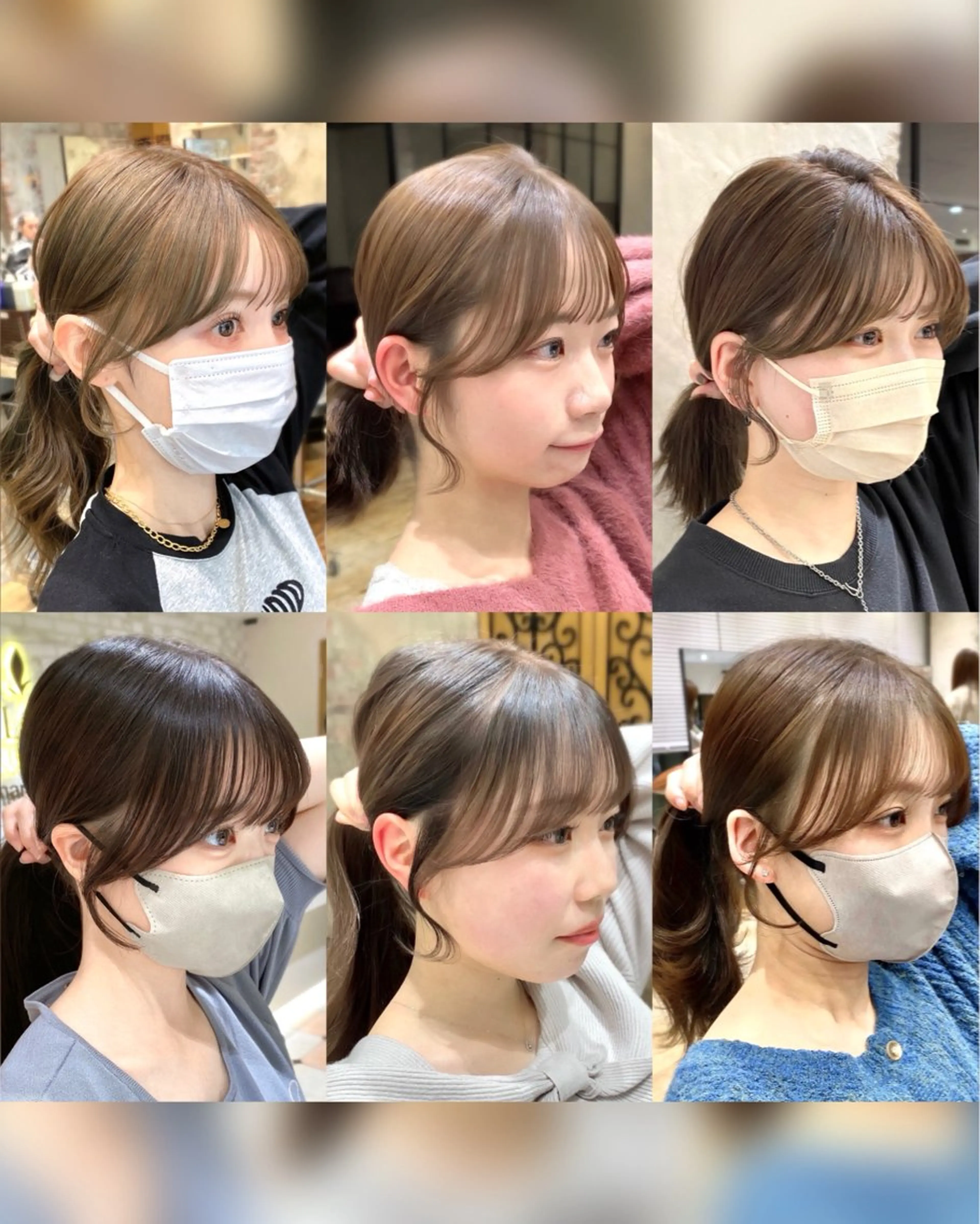 セミロング カラー 顔まわりカット🌟 くびれヘア/寺門遥輝のヘアスタイル