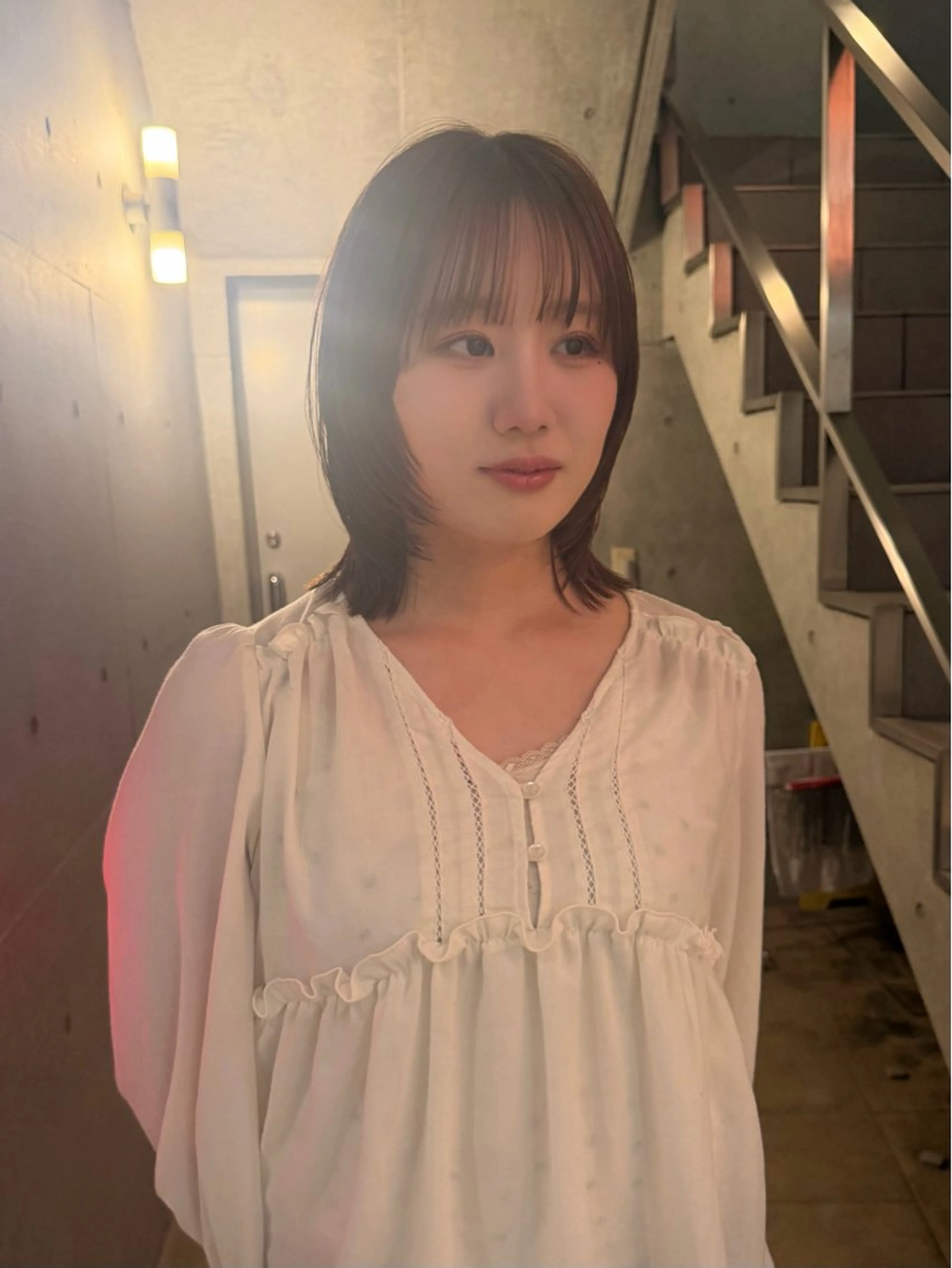 ミディアム カラー ブラウンカラー レイヤーカット カット ヘアカラー トリートメント 🦋レイヤーカット ミドリカワ🦋のヘアスタイル