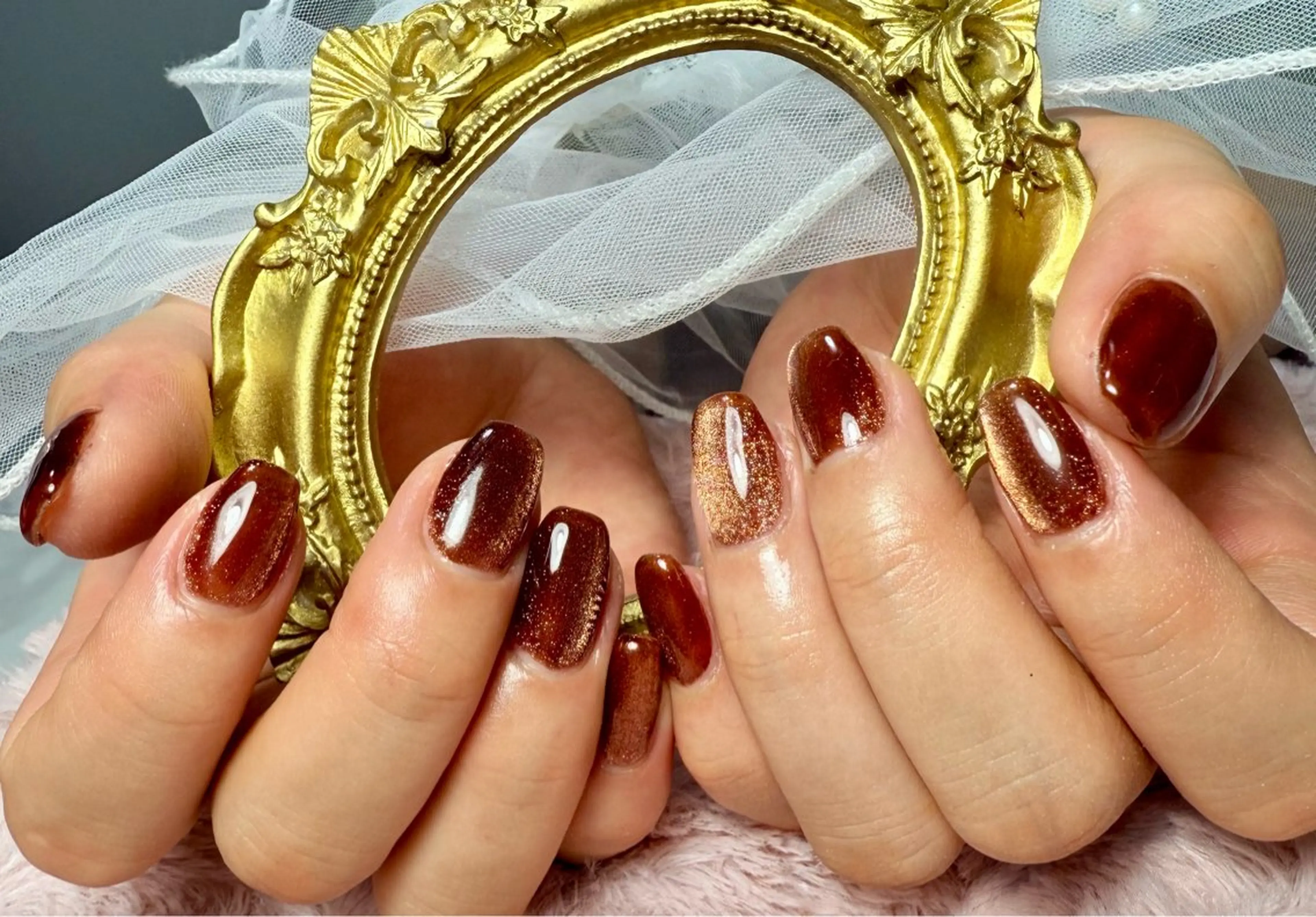 ネイル アートネイル チークネイル フラッシュネイル フラッシュマグ フレンチネイル Mai’s nailのネイルデザイン