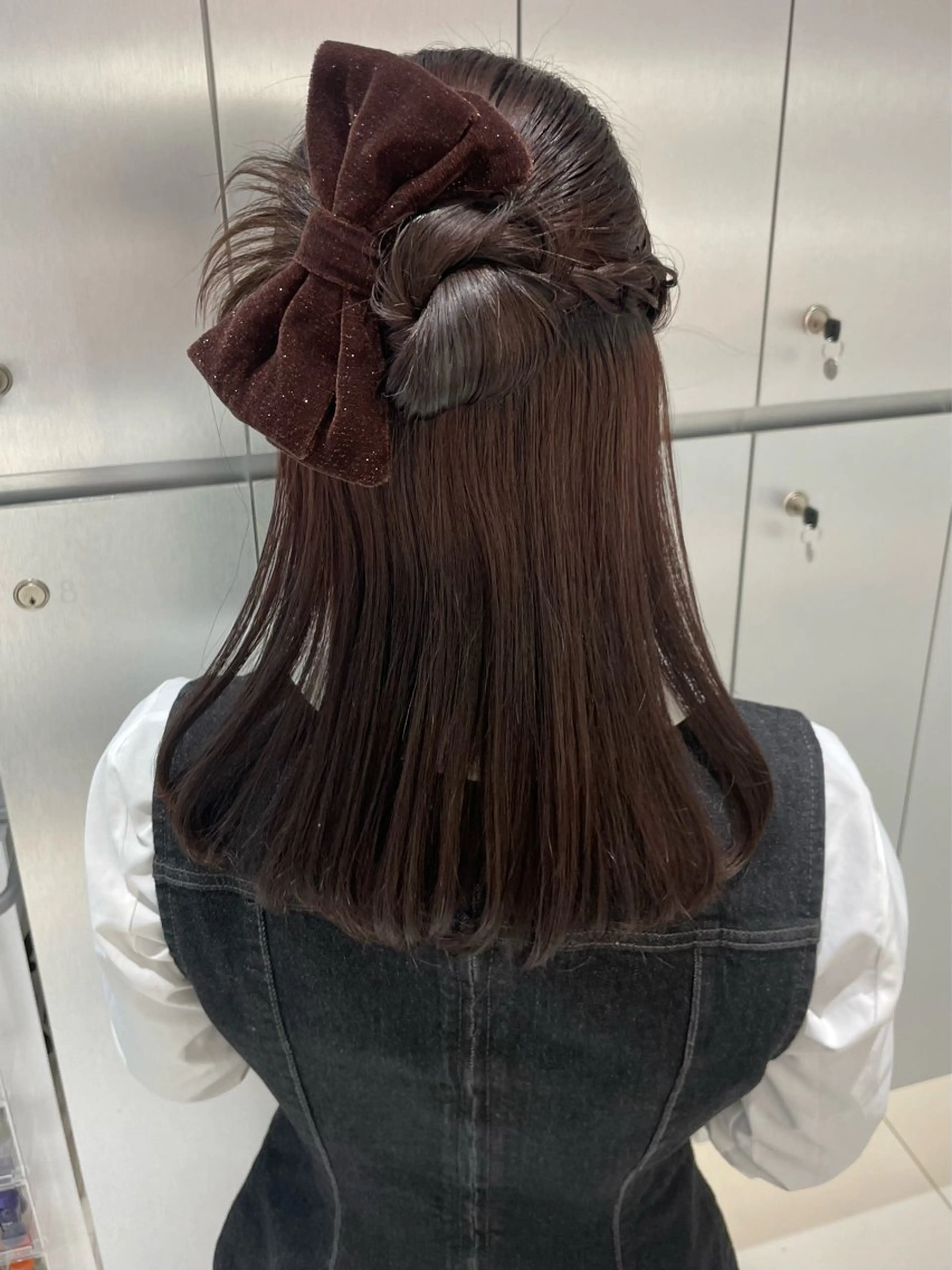 ヘアアレンジ ハーフアップ 結婚式・ブライダル ヘアセット ヘアセット🎀耳つぼ 👂💎MONAMIのヘアスタイル