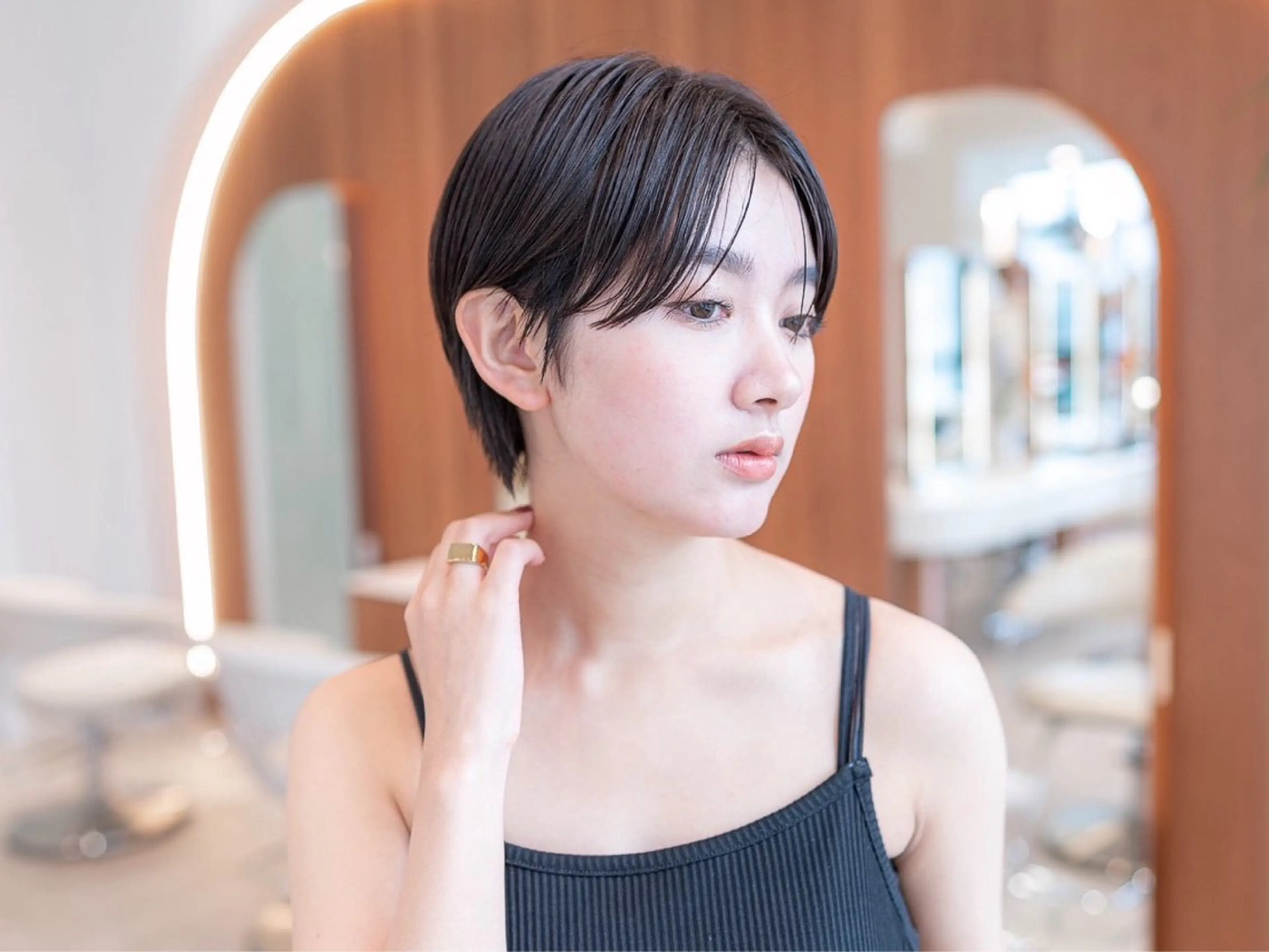 ショート ショートボブ ボブ くびれヘア ショートヘア 田中航平/渋谷ボブ/ レイヤーボブのヘアスタイル