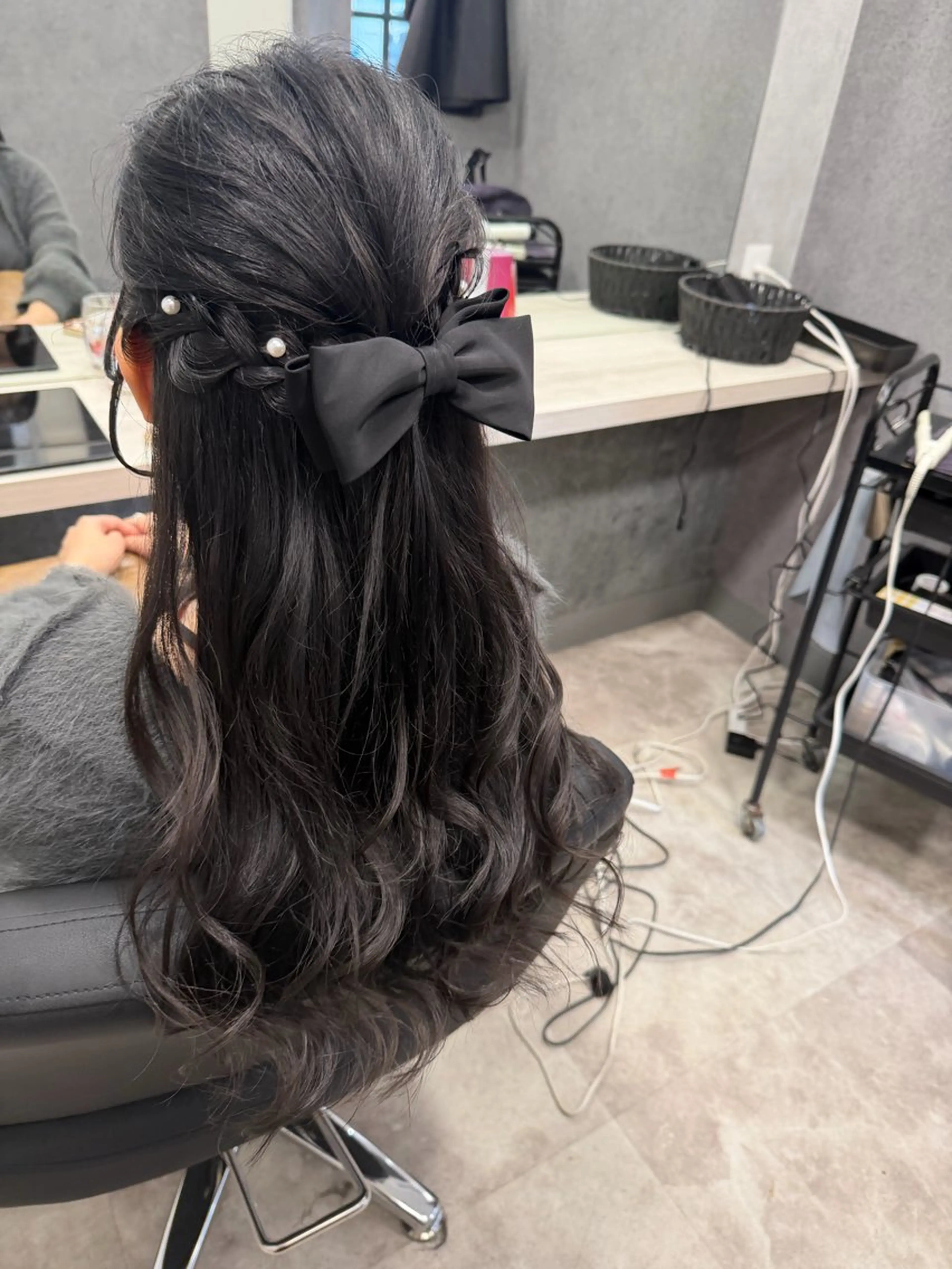 ロング ヘアアレンジ ハーフアップ ヘアセット 加藤 あおいのヘアスタイル