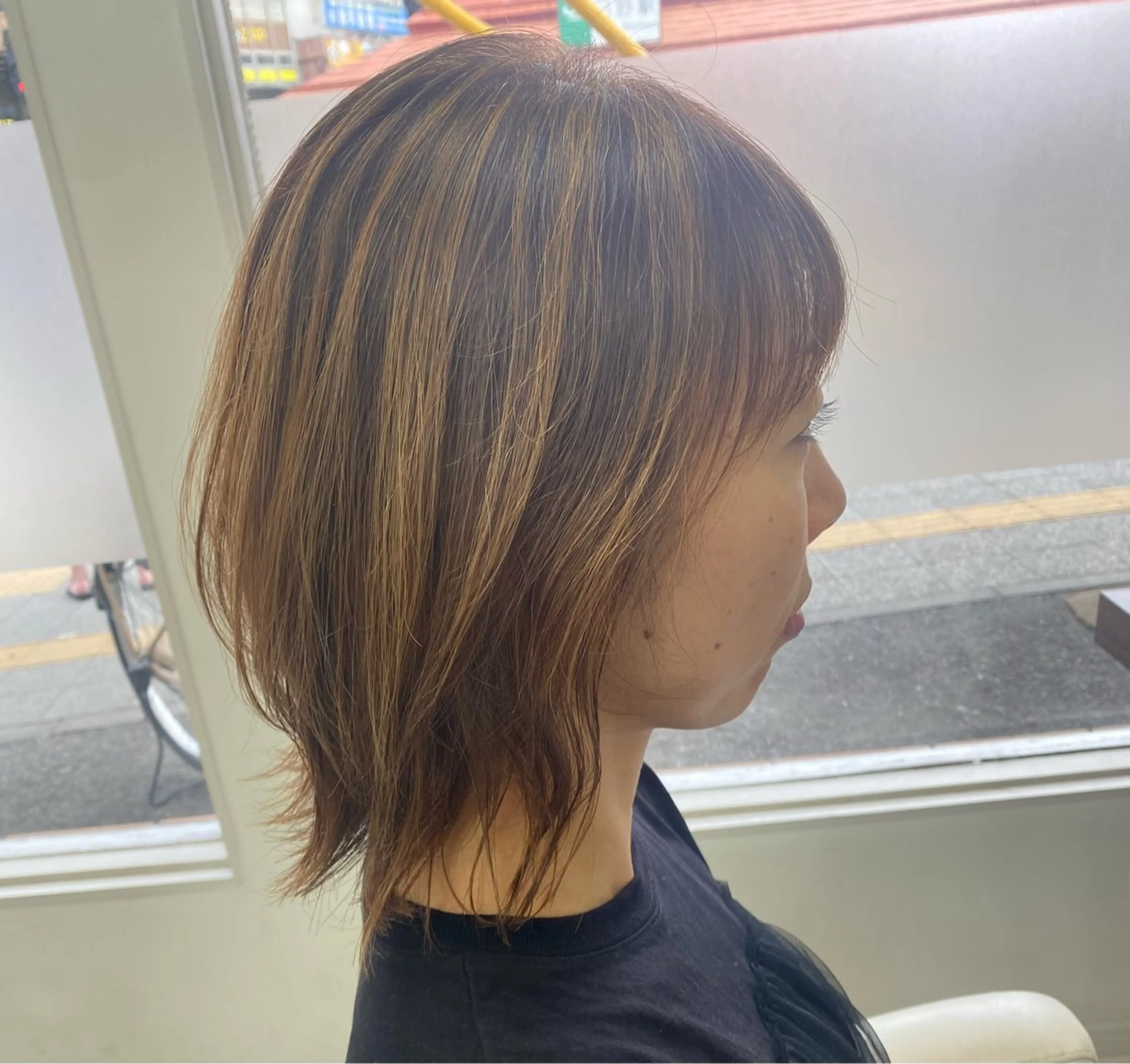 ミディアム ハイライト カット ヘアカラー 髪質改善カラー/店長 宮内秀峰のヘアスタイル