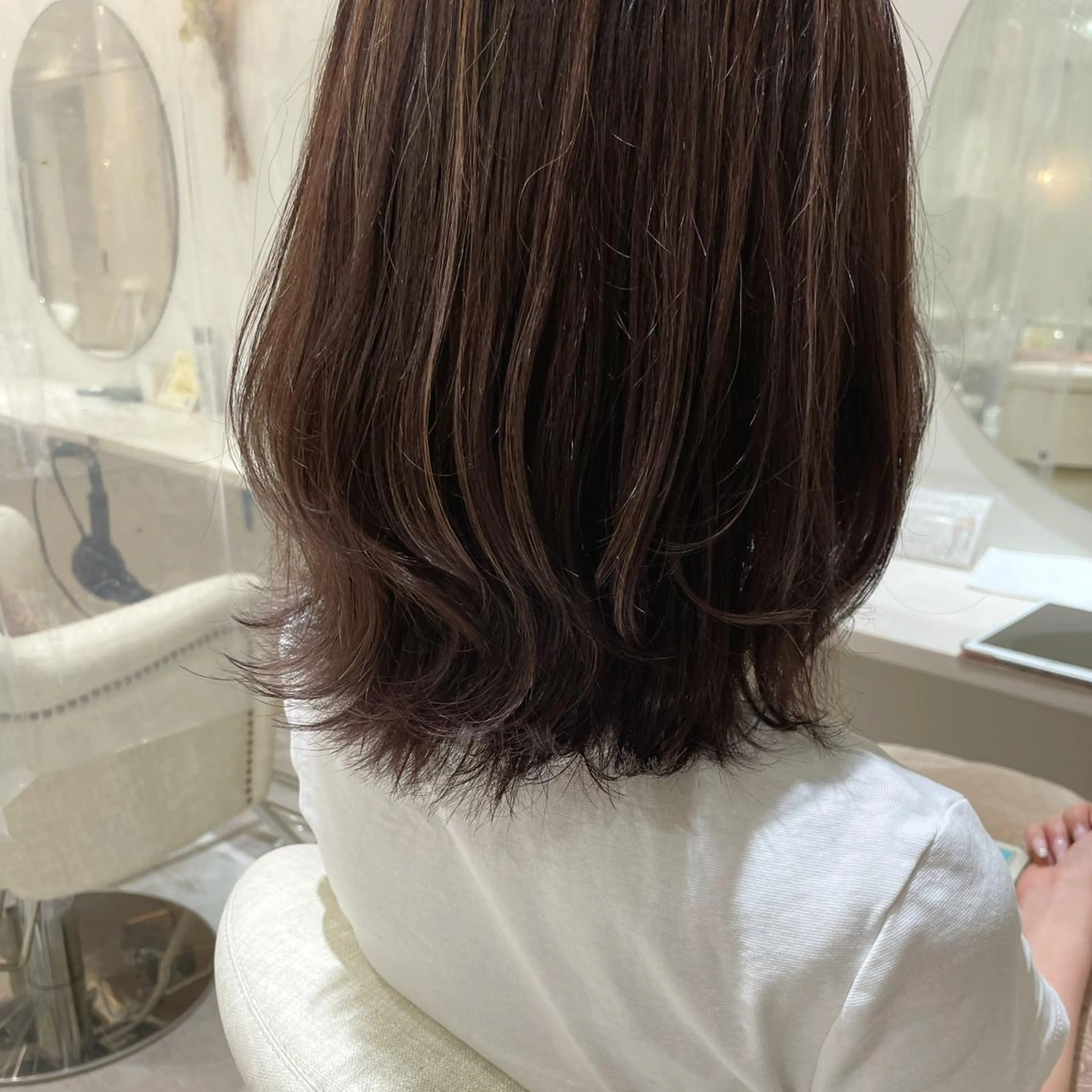 ミディアム カラー Chiho / 梅田 / ボブ/ パーマのヘアスタイル