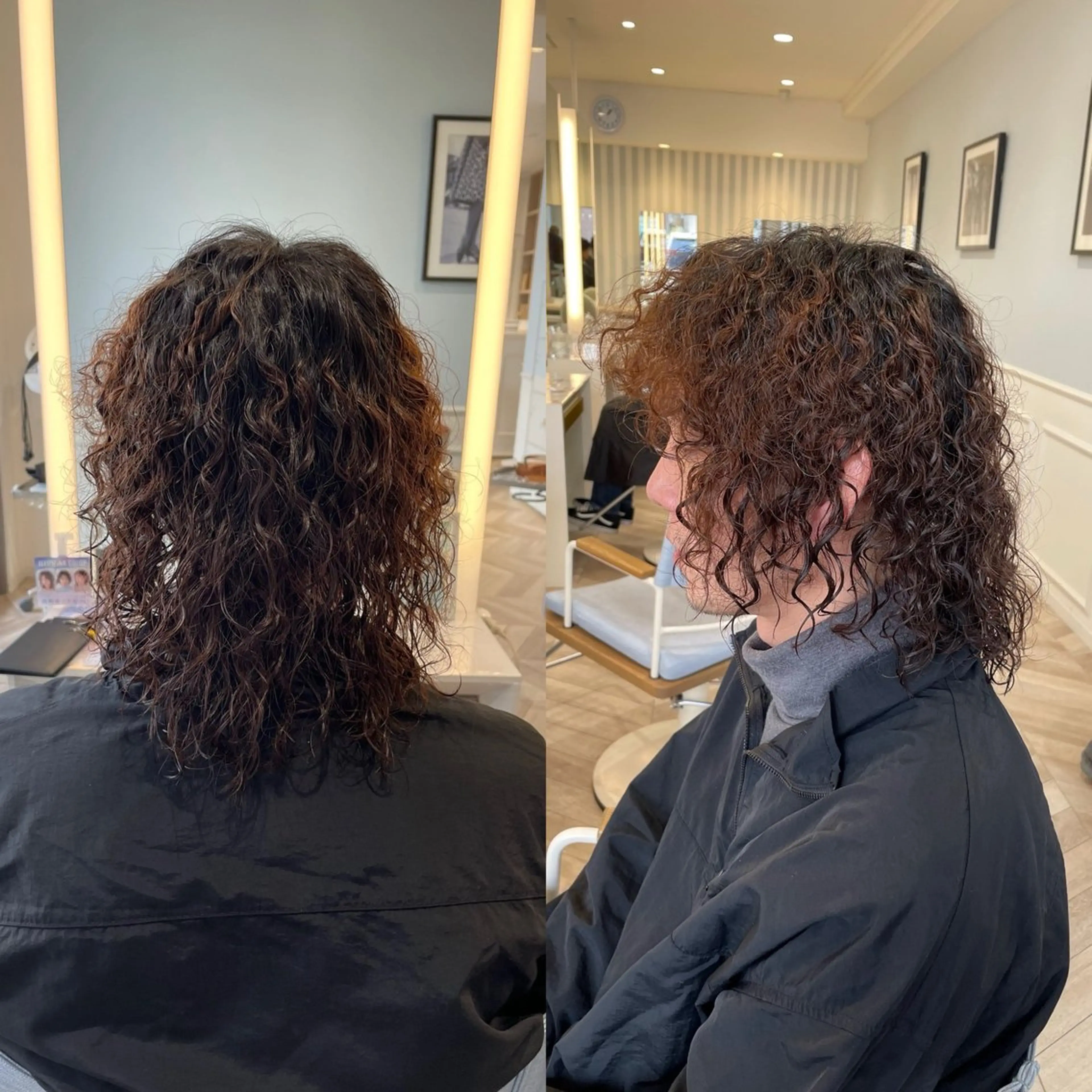 ミディアム パーマ メンズ ミディアムパーマ メンズパーマ イルミナカラー/レイ ヤーカット/三好春奈のヘアスタイル