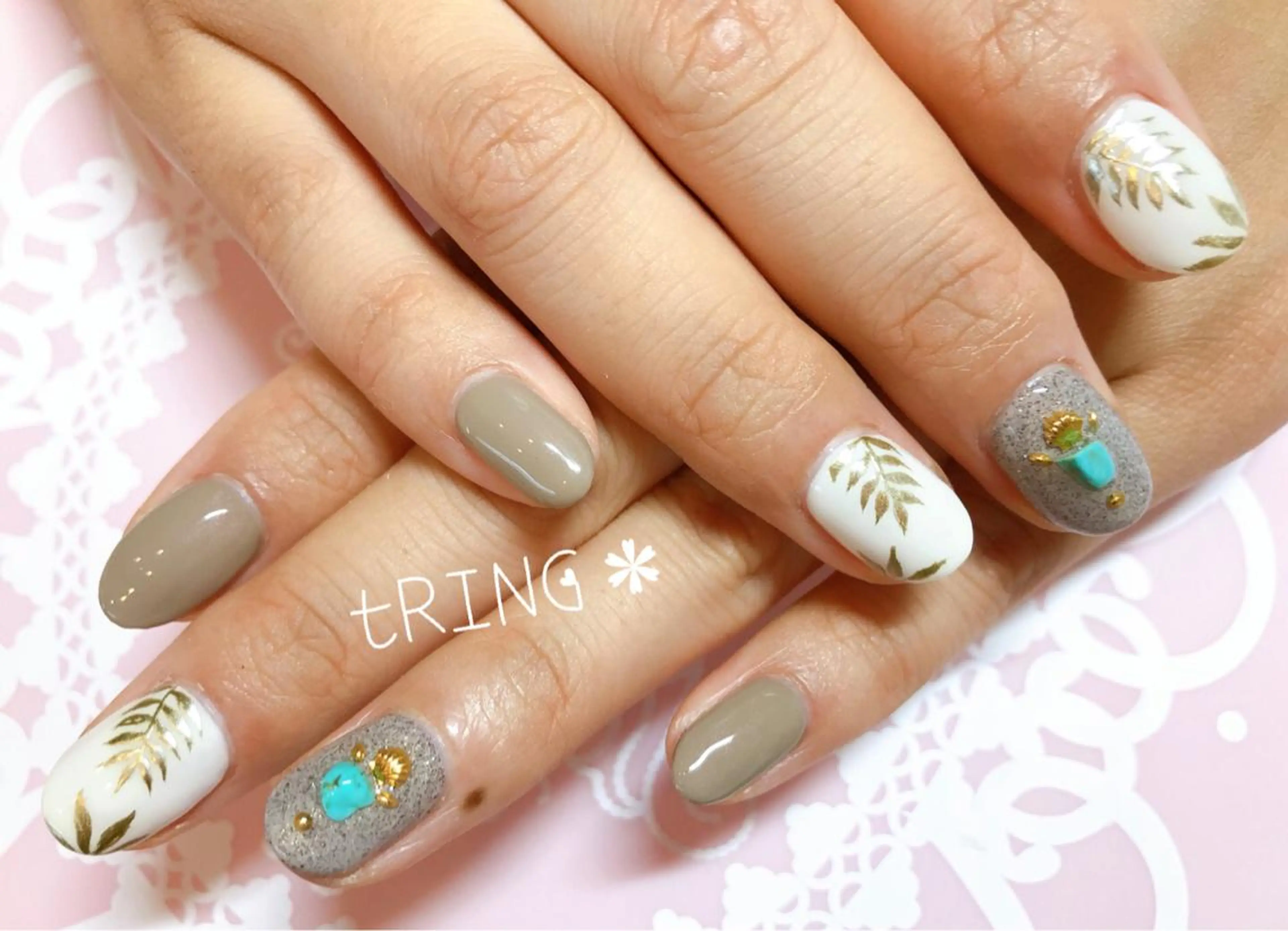 ネイル ハンドネイル tRING＊ しいの木台のネイルデザイン