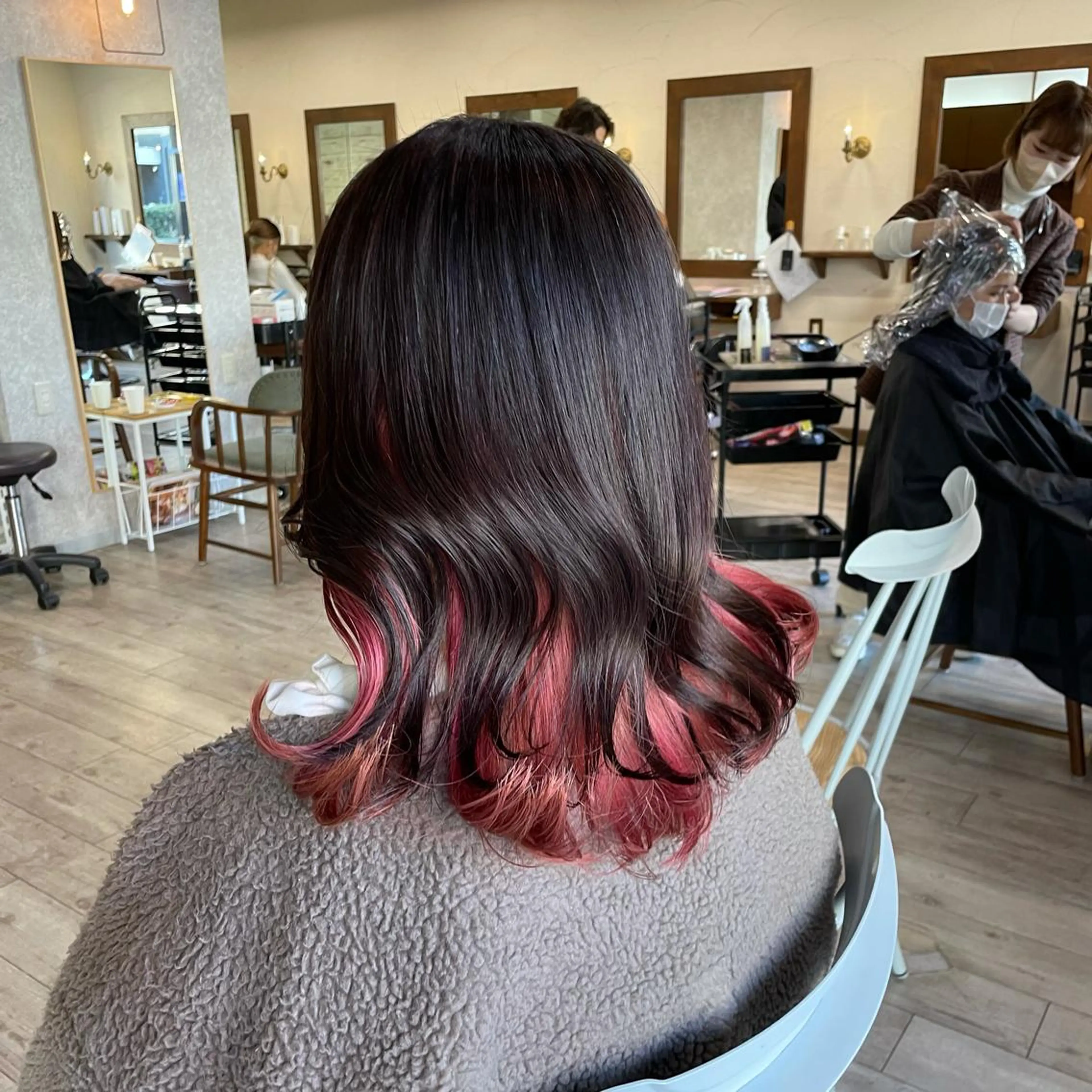 セミロング カラー ヘアアレンジ 🫧ヒシダアキ taboo.i🫧のヘアスタイル