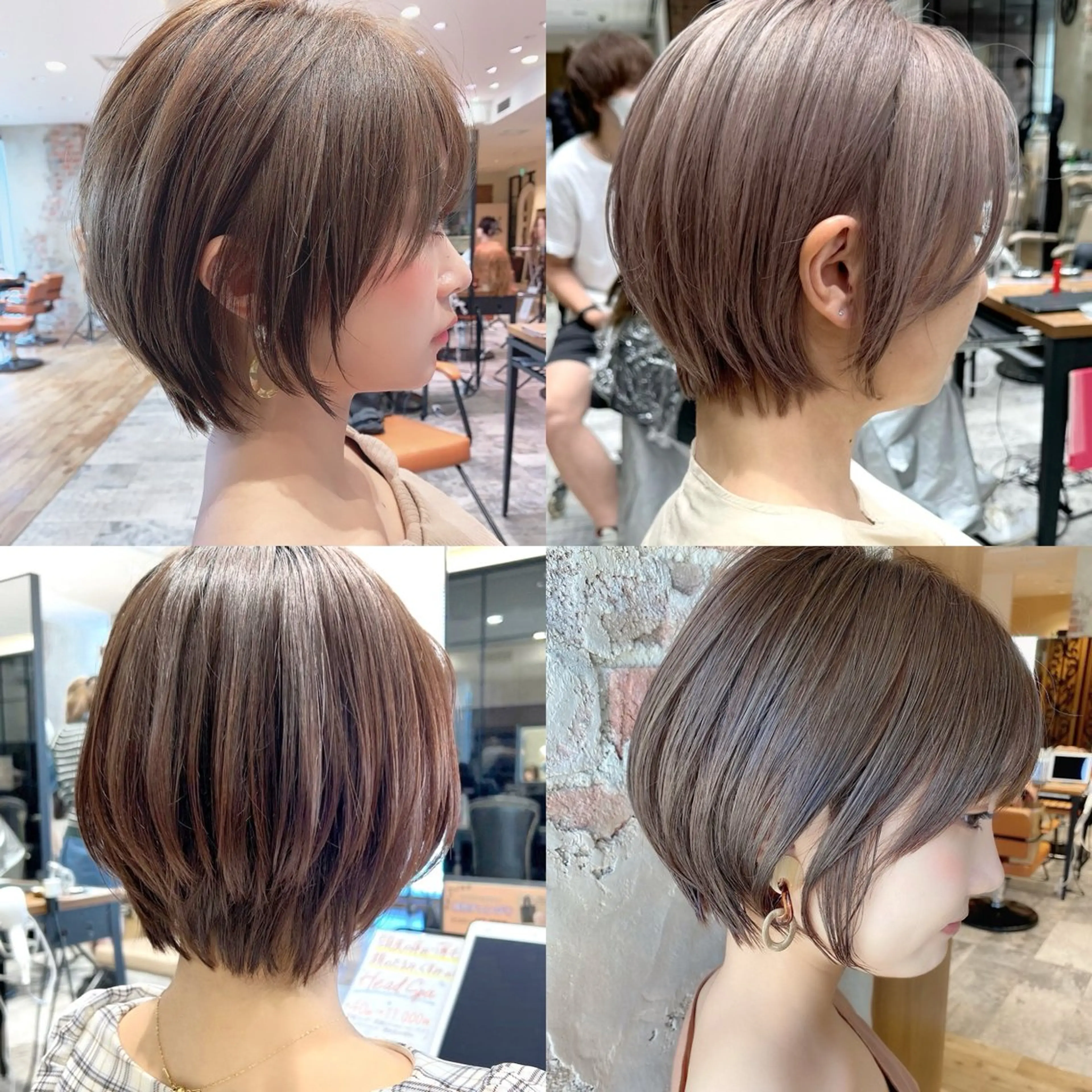 ショート カラー カット ヘアカラー トリートメント 💍新宿ショート 💍岩田莉奈のヘアスタイル