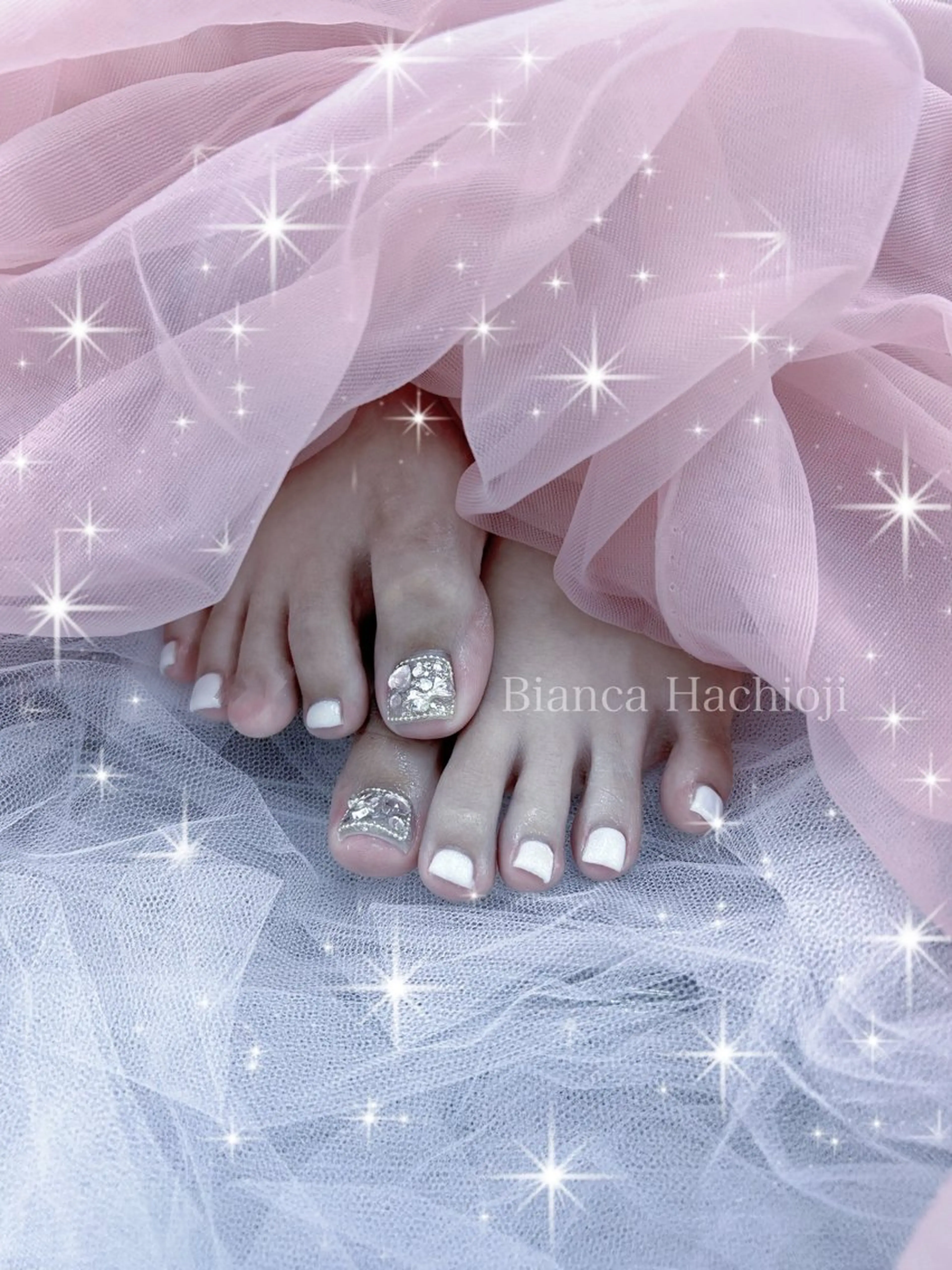 〈ゴテゴテやりたい方必見🎀〉オフ込やり放題フットネイル🧸 パラジェル/バイオ/高円寺/中野/阿佐ヶ谷の写真