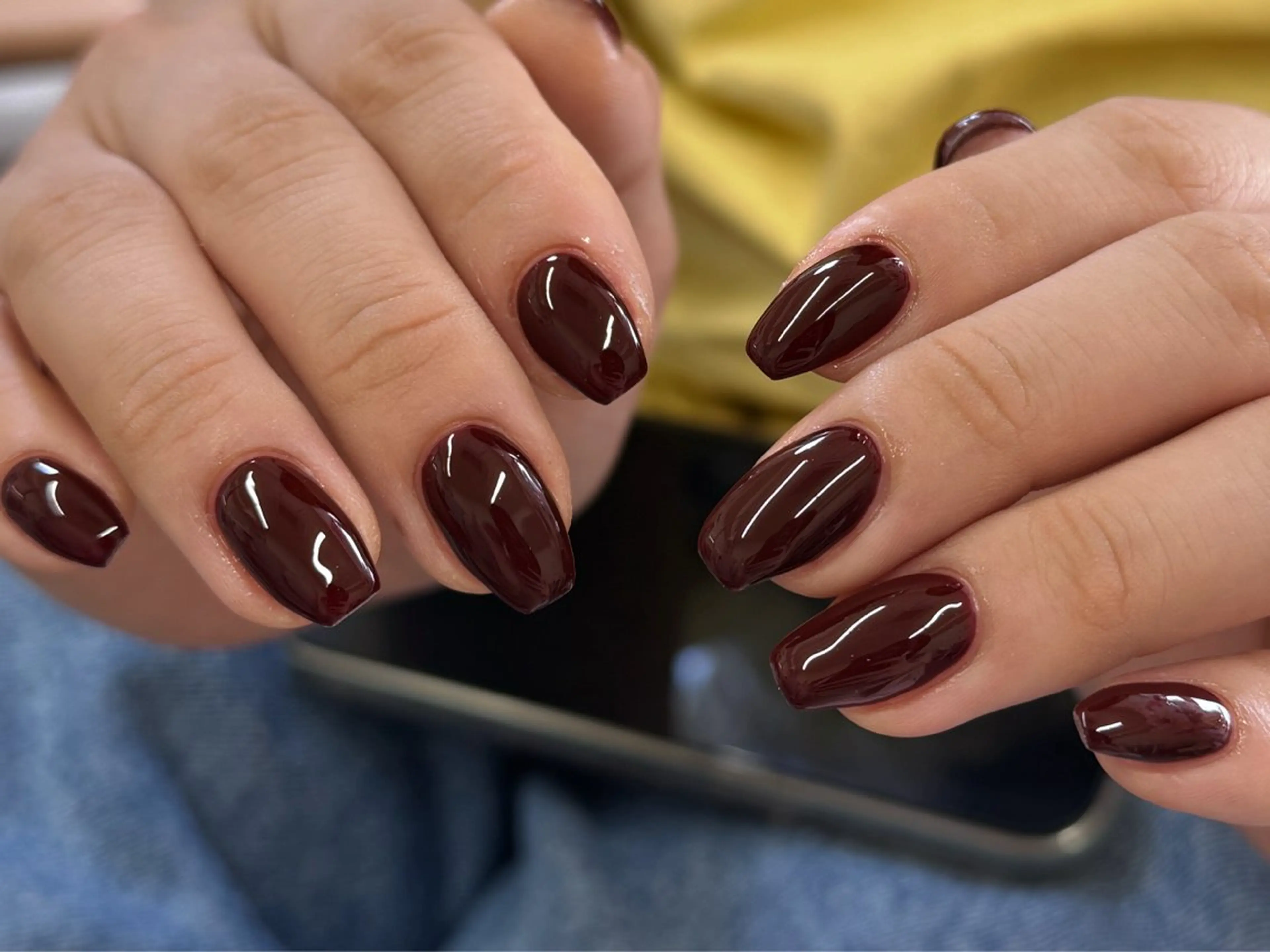 ネイル オーロラネイル 長さ出し フレンチネイル ジェルネイル ガラスフレンチ Rela・S NAILのネイルデザイン