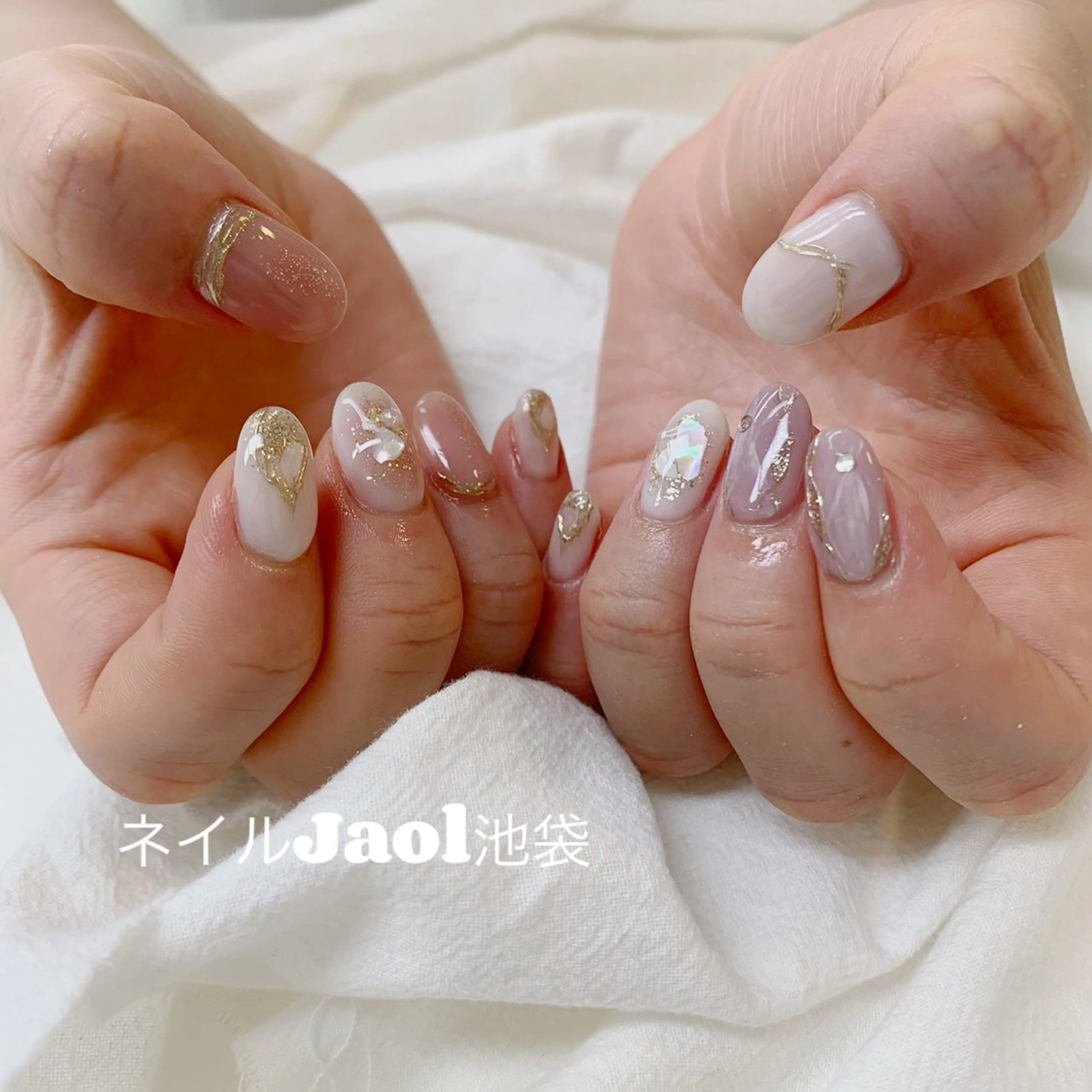 ミディアム ハンドネイル ネイルJaol 池袋のネイルデザイン