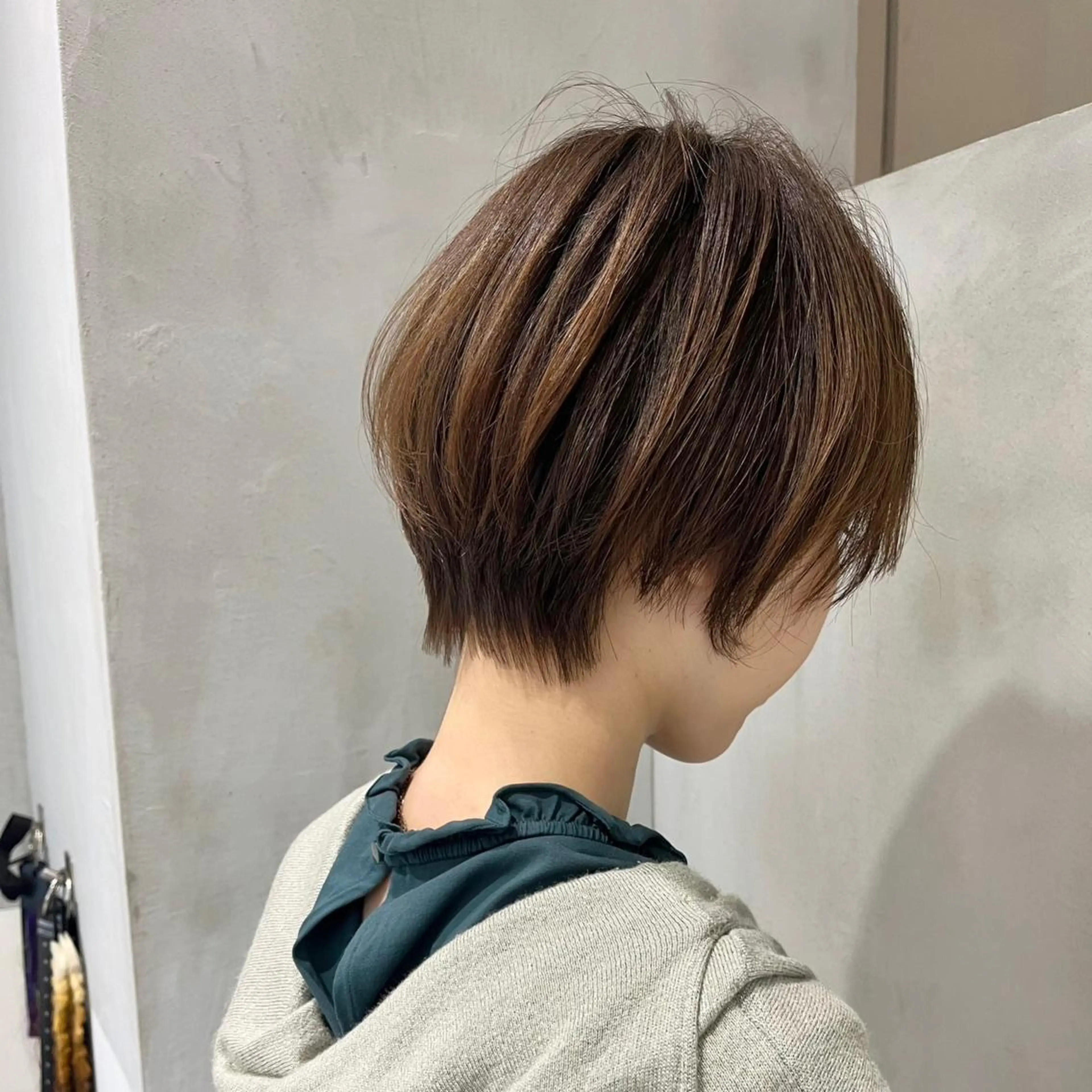 ショート ショートヘア ヘアカラー トリートメント ヘアセット ナチュラル/韓国💎 haruka 💎のヘアスタイル