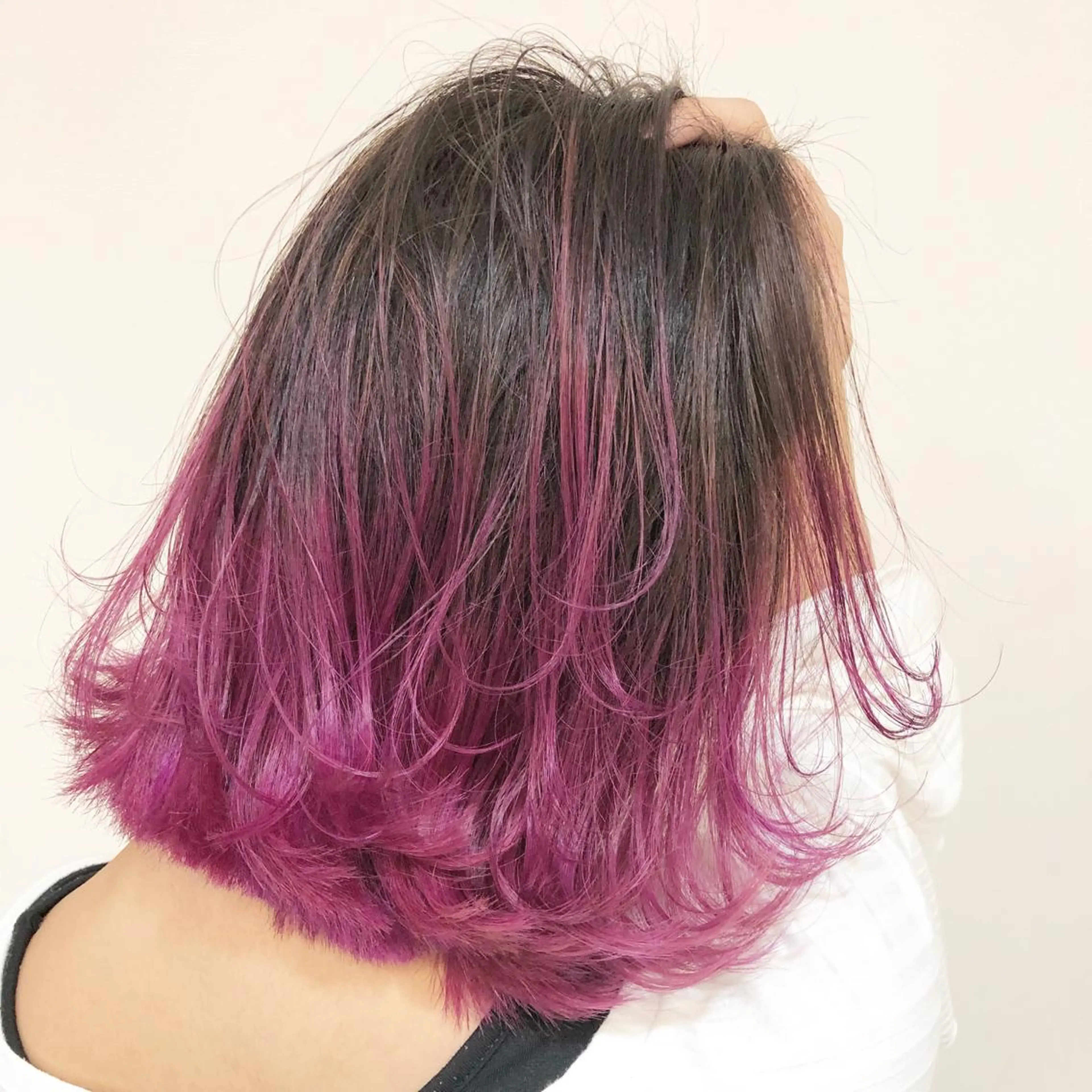 ミディアム ブリーチ/髪質改善 NYNY大久保のヘアスタイル