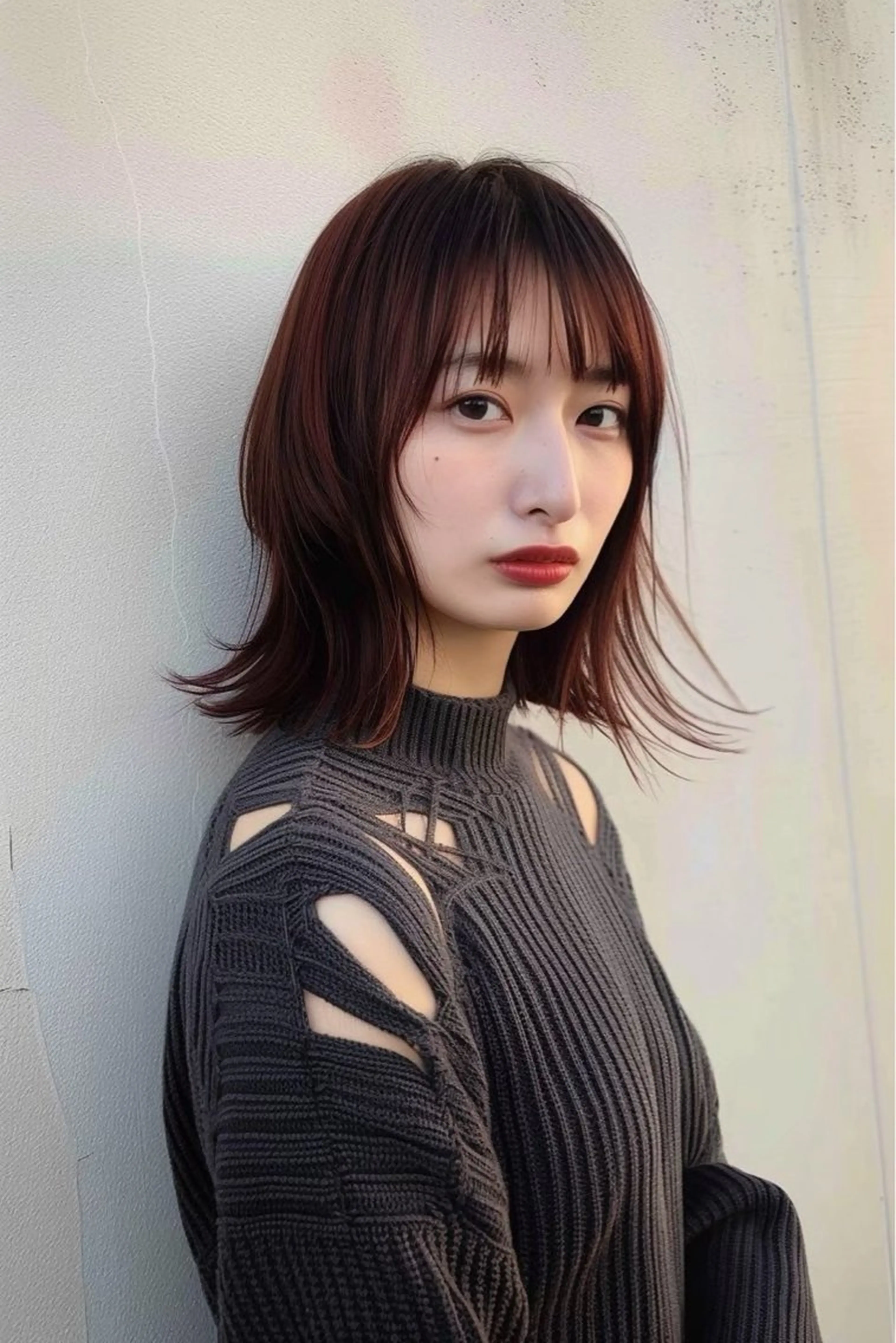 ミディアム カラー カット ヘアカラー トリートメント レイヤーカット/ カラー特化/YUTOのヘアスタイル