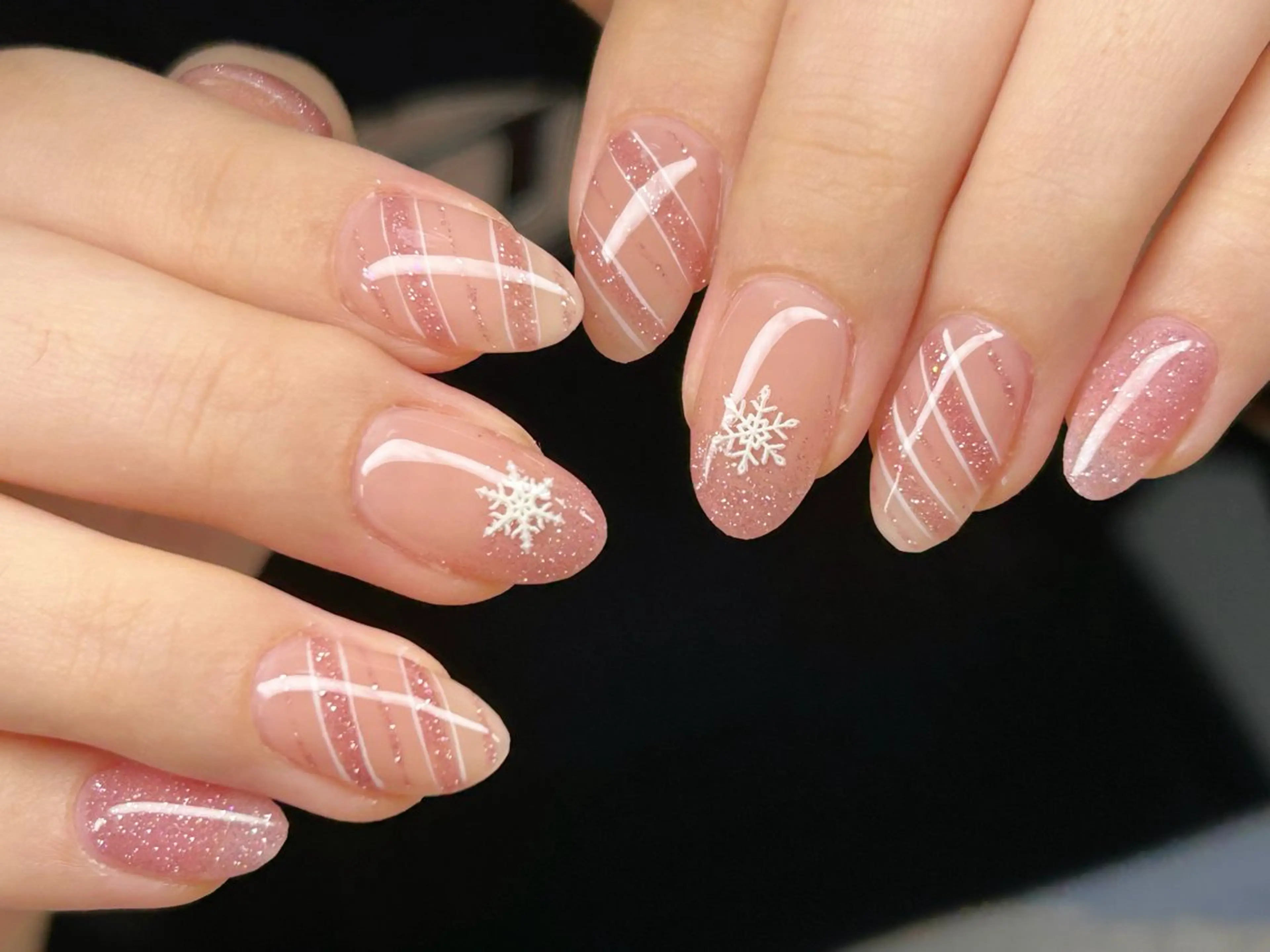 ネイル アートネイル チークネイル 成人式 入学式 長さ出し ハンドネイル Lino Nailのネイルデザイン