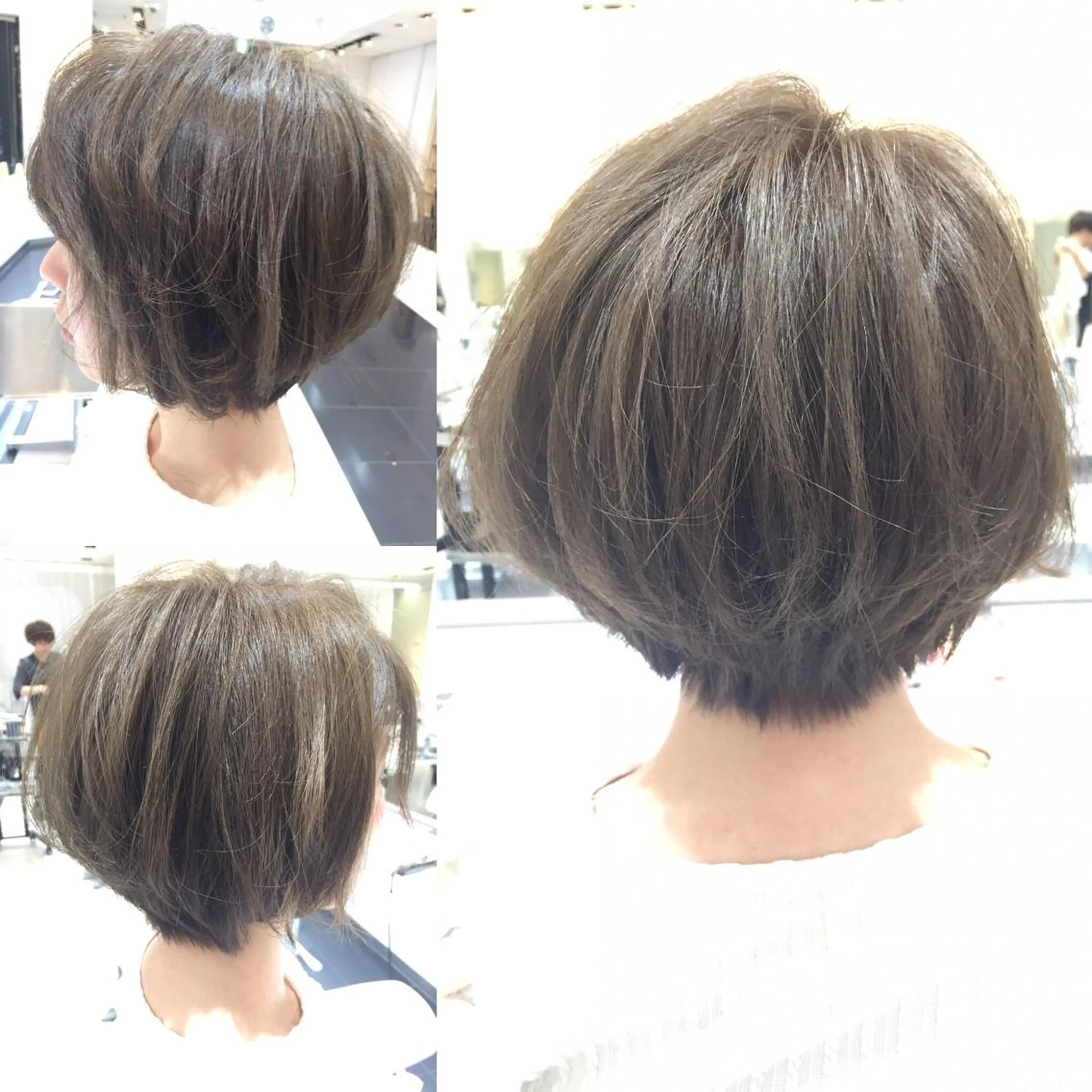 ショート カラー 透明感カラー イルミナカラー ショートヘア カット ヘアカラー ✂️小顔カット✂️ 山本有紀のヘアスタイル