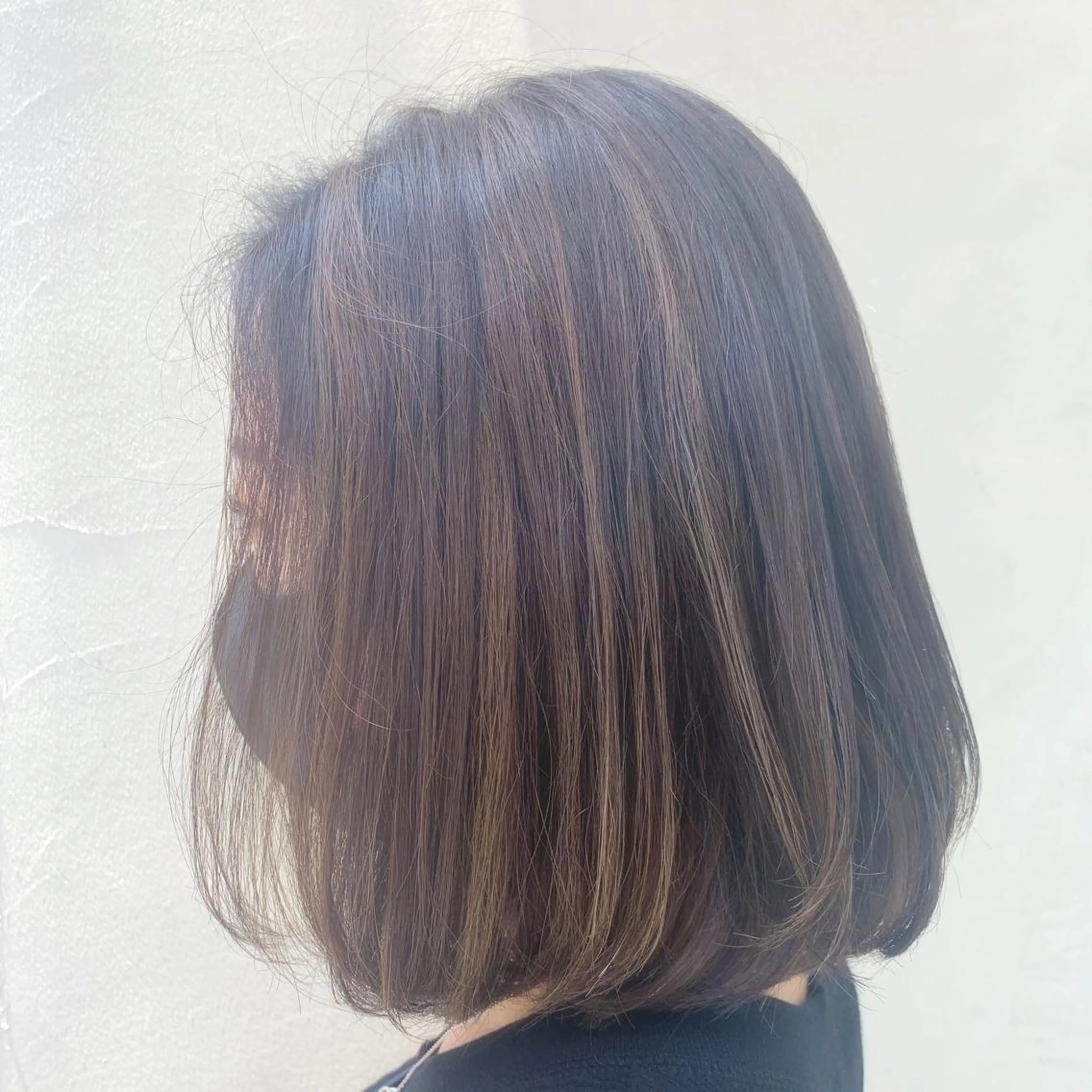 ミディアム カット ヘアカラー ボブ/美髪矯正 /佐藤　奈巳のヘアスタイル