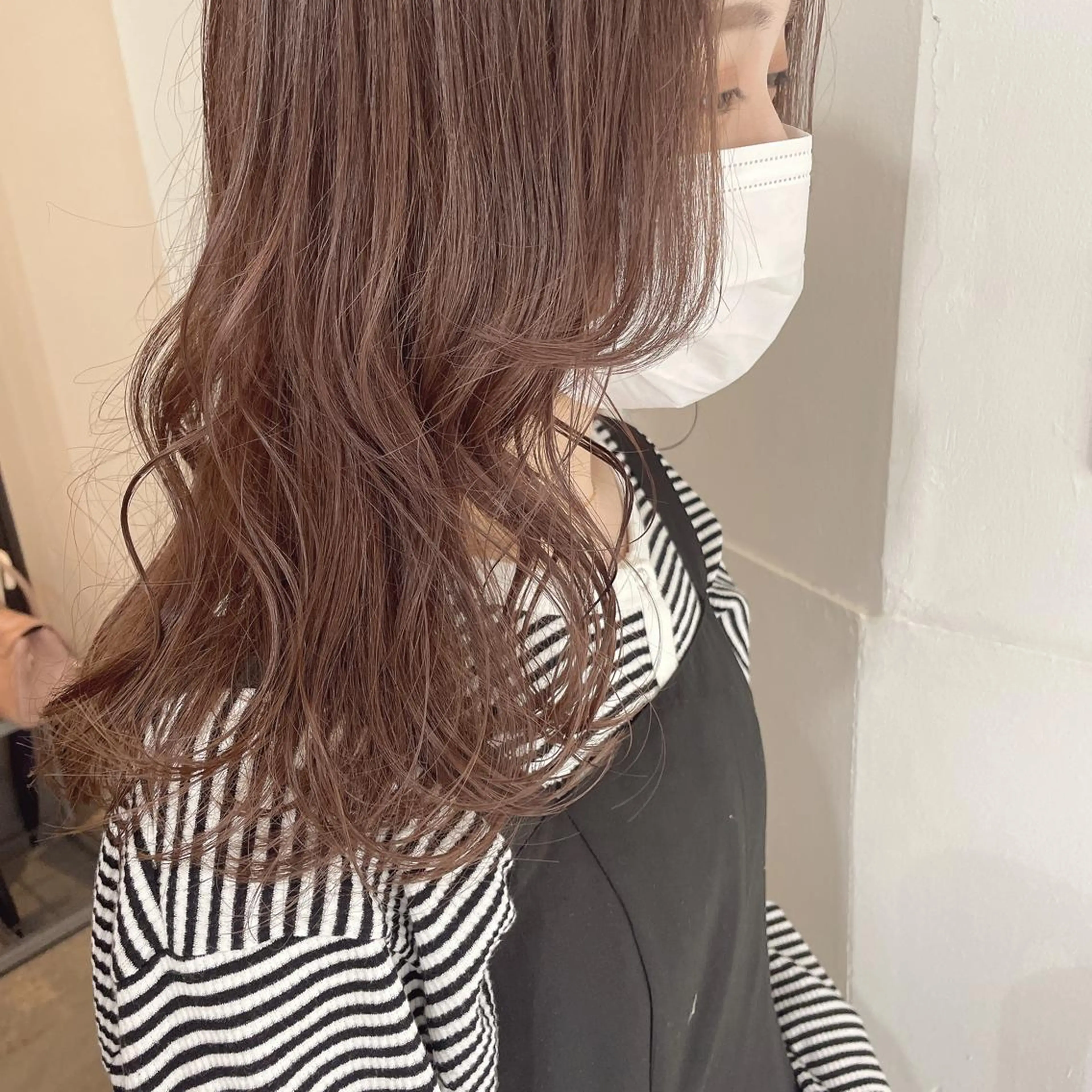 セミロング カラー カット ヘアカラー 梅田美容室 山崎海波のヘアスタイル