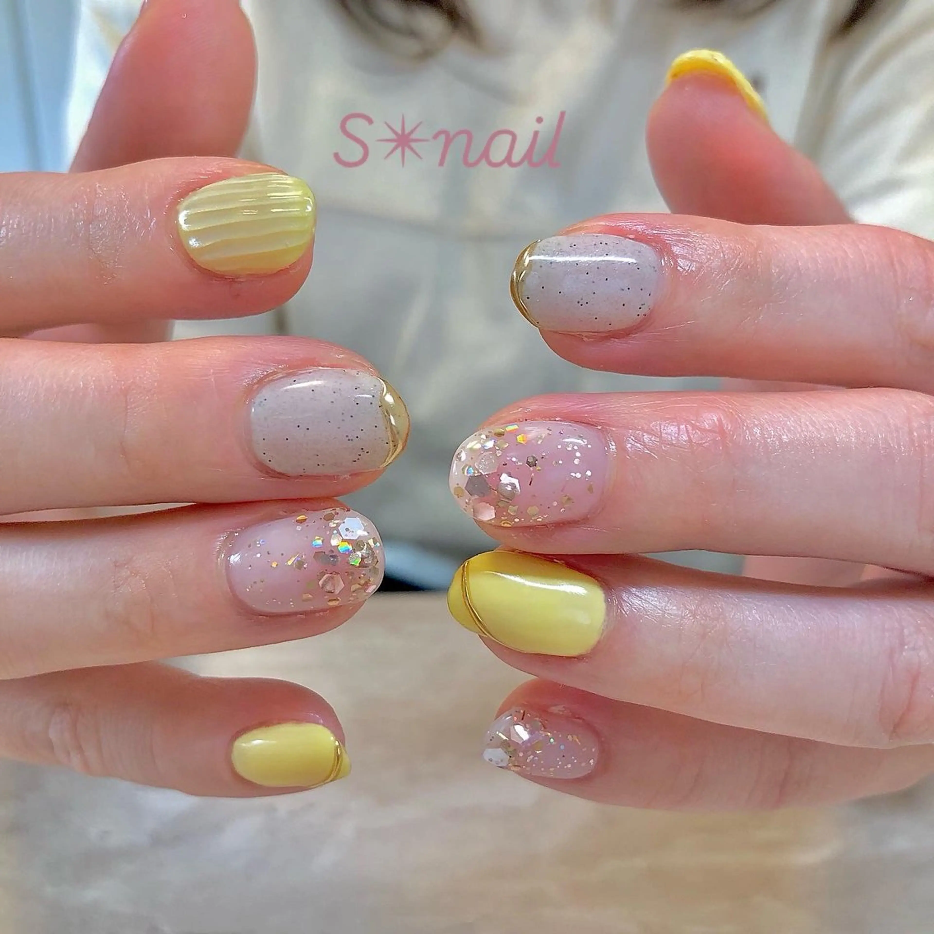 ネイル 黄色 S nailのネイルデザイン