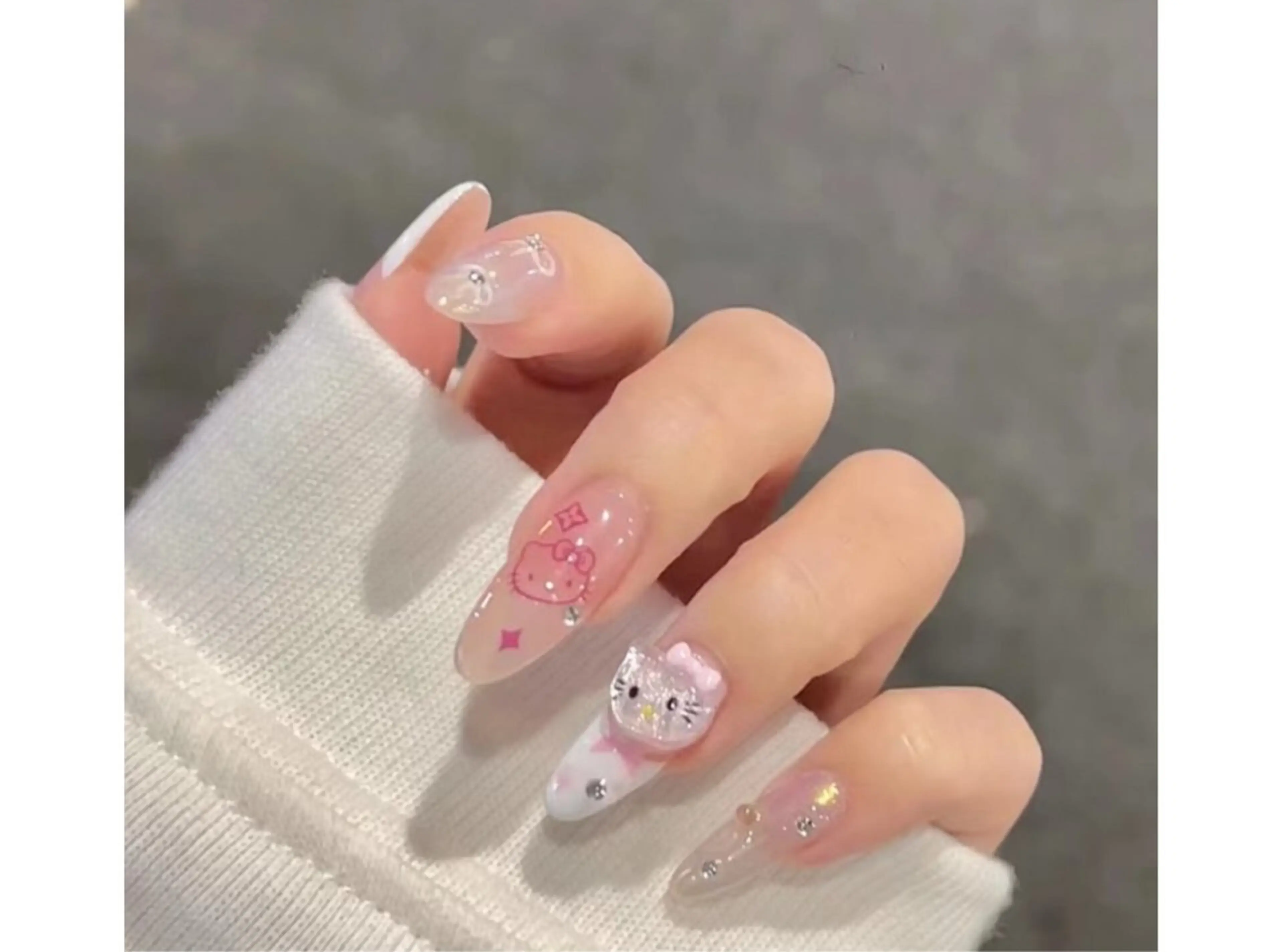 ネイル アートネイル オーロラネイル チークネイル フレンチネイル ガラスフレンチ ハンドネイル 🎀🎀YooLi Nail Salonのネイルデザイン