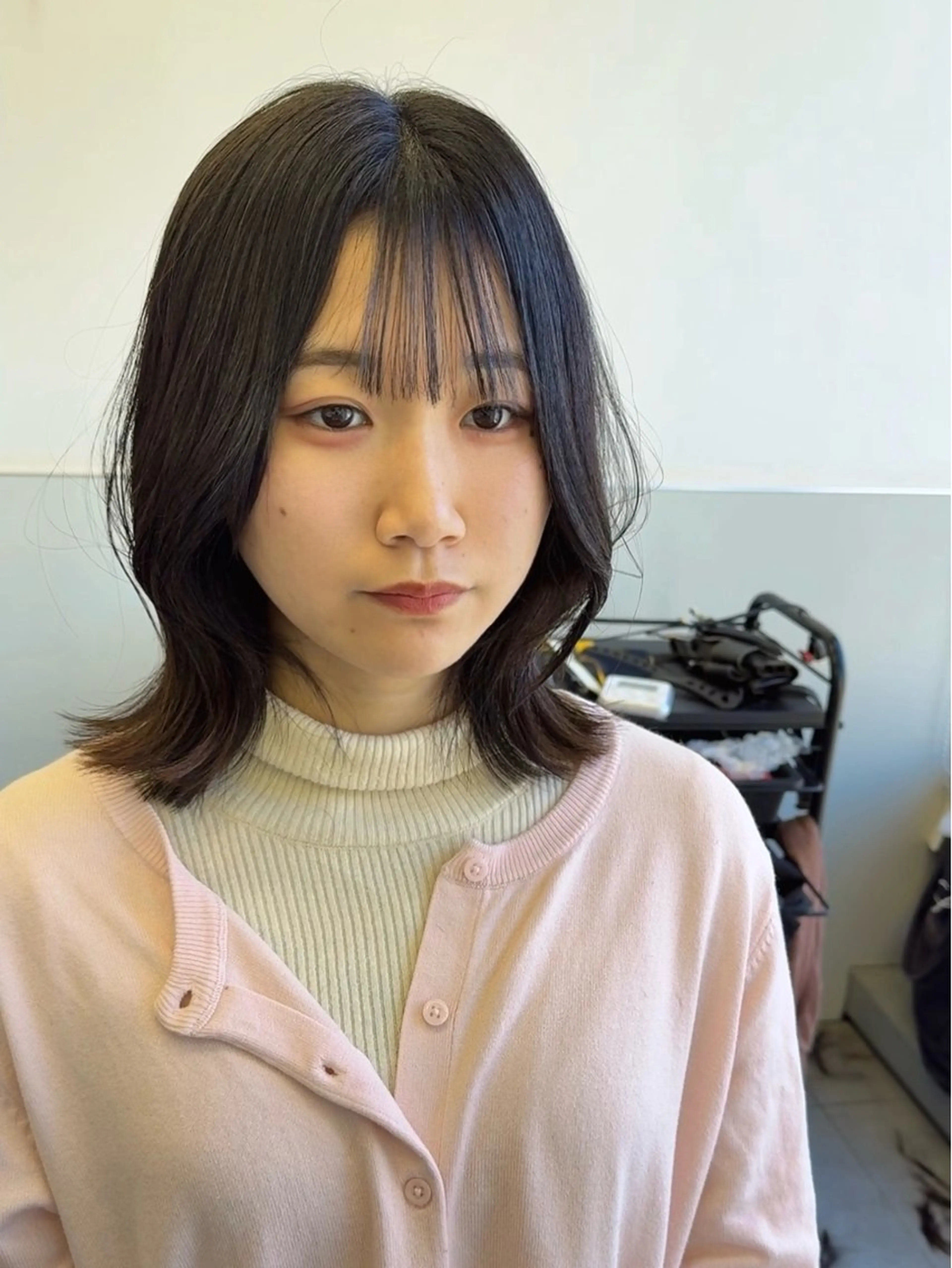 セミロング レイヤーカット 縮毛矯正 カット 縮毛矯正 トリートメント 韓国ヘア🇰🇷 スズキのヘアスタイル