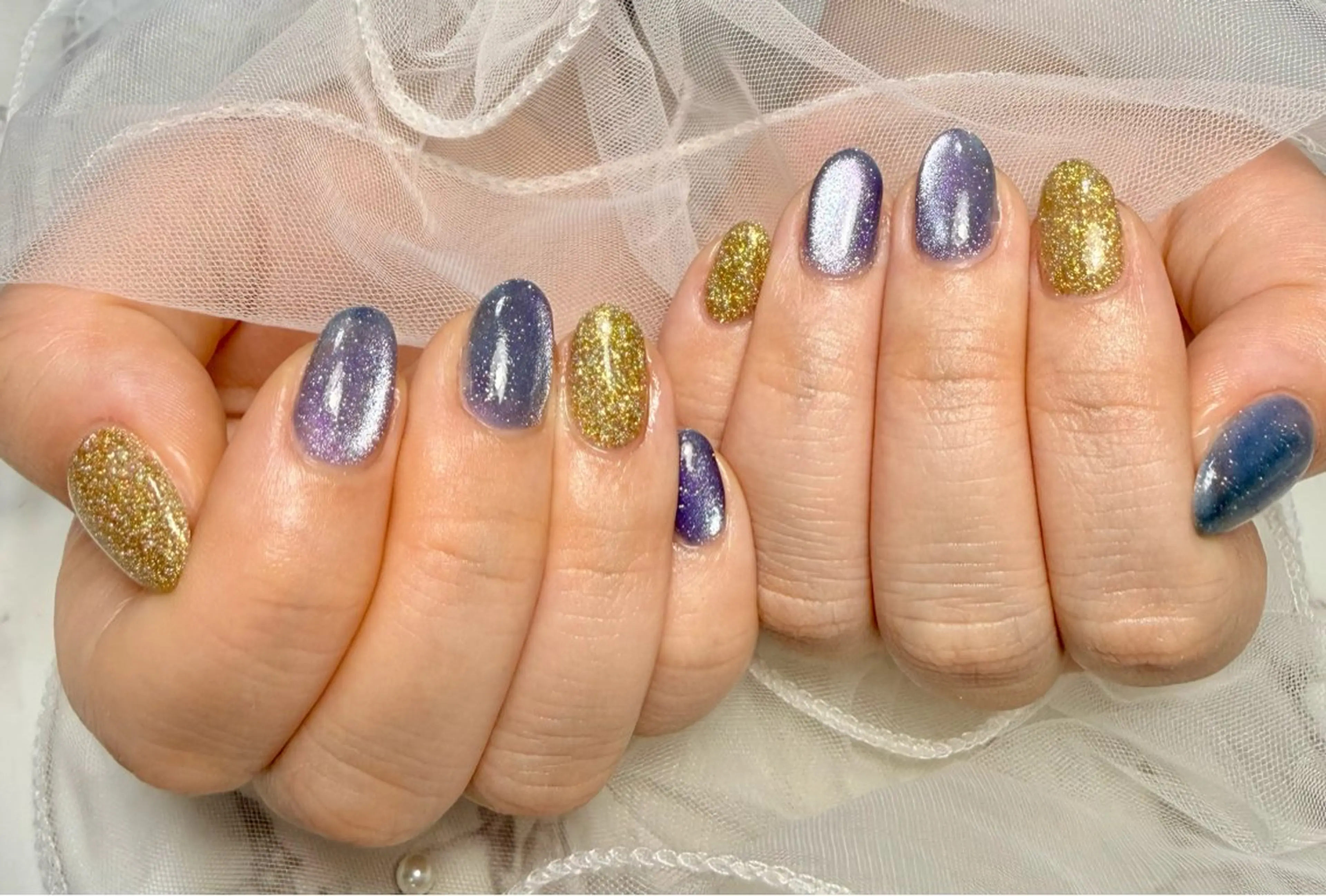 ネイル アートネイル チークネイル フラッシュネイル フラッシュマグ フレンチネイル Mai’s nailのネイルデザイン