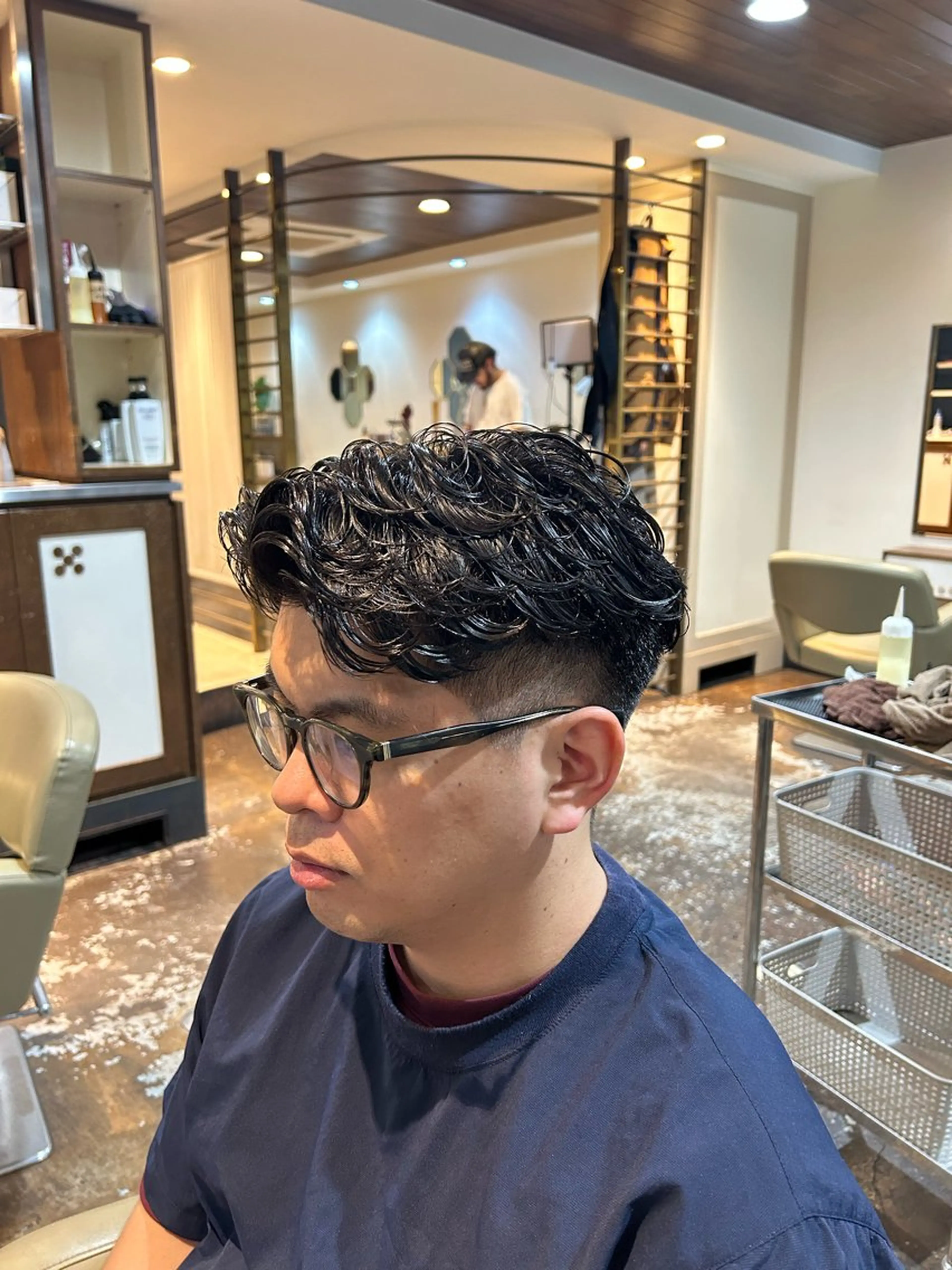 パーマ メンズ 漢眉毛/メンズパーマ /メッシュ/ヒロヤのヘアスタイル