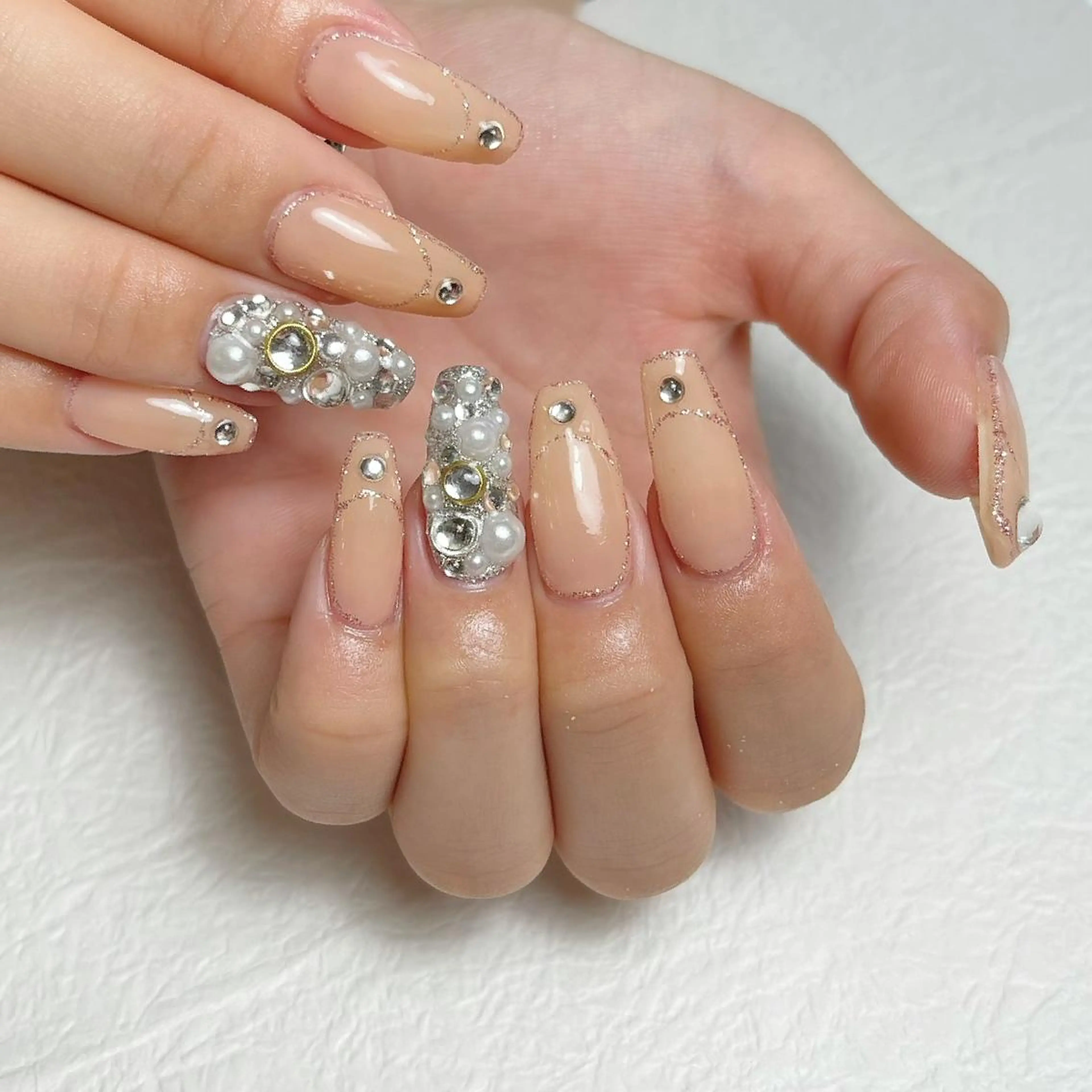 ネイル アートネイル ジェルネイル キラキラネイル ミラーネイル ニュアンスネイル Y nail なんば堀江店のネイルデザイン