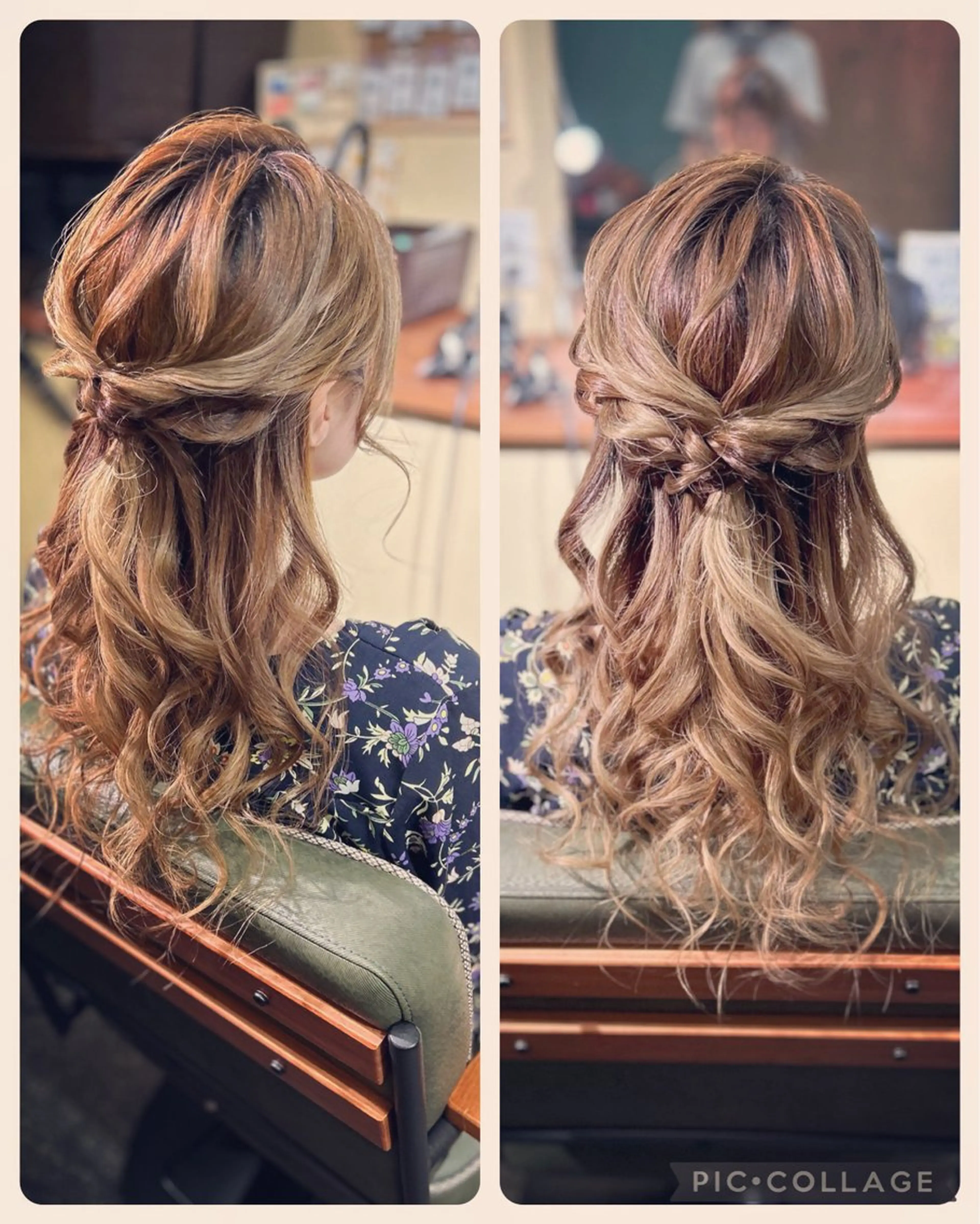 ヘアアレンジ ハーフアップ 青木 麻紀のヘアスタイル