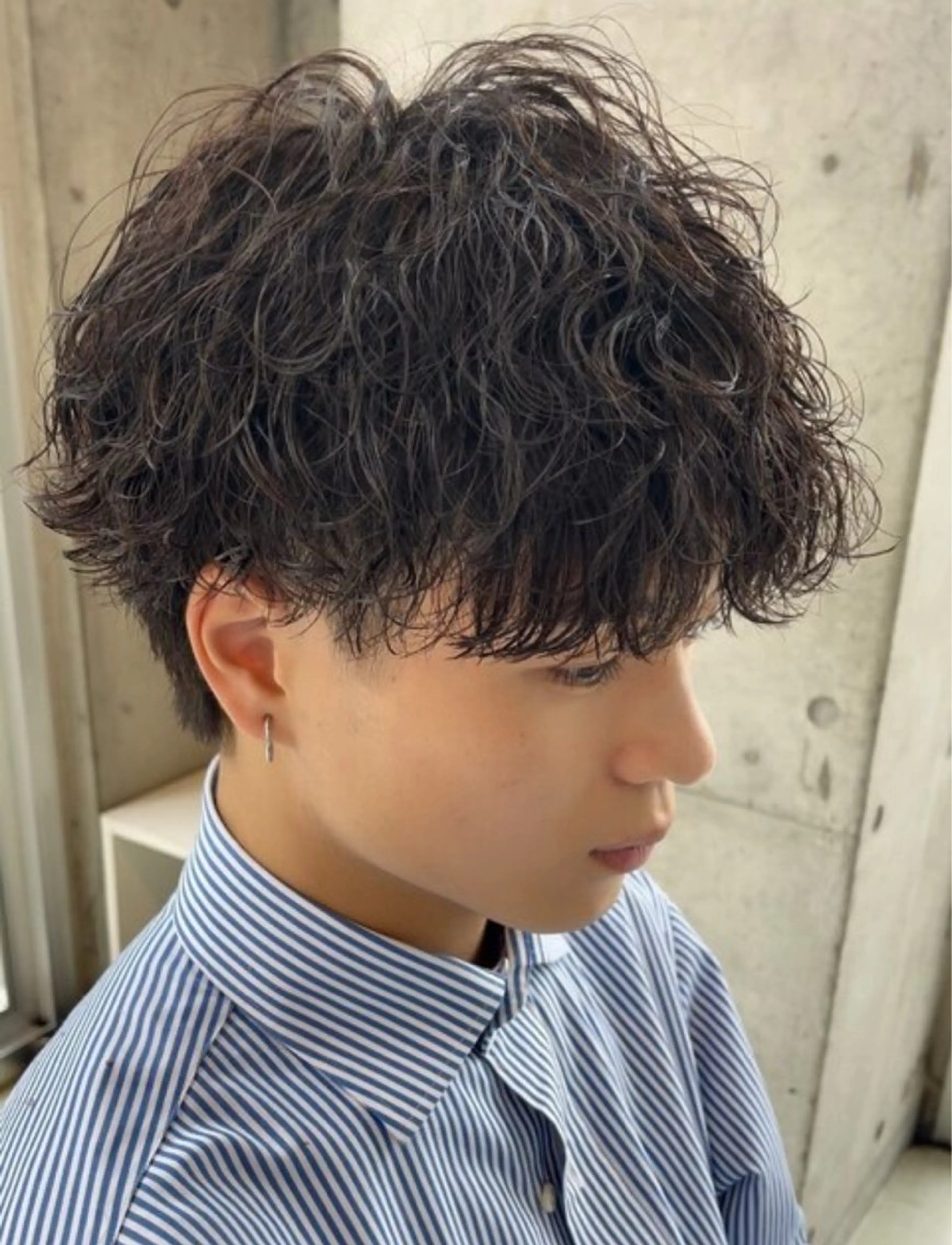 パーマ メンズ メンズパーマ ツイストスパイラルパーマ 波巻きパーマ スパイラルパーマ カット メンズ/シャドウ/ 波巻き/kyogoのヘアスタイル