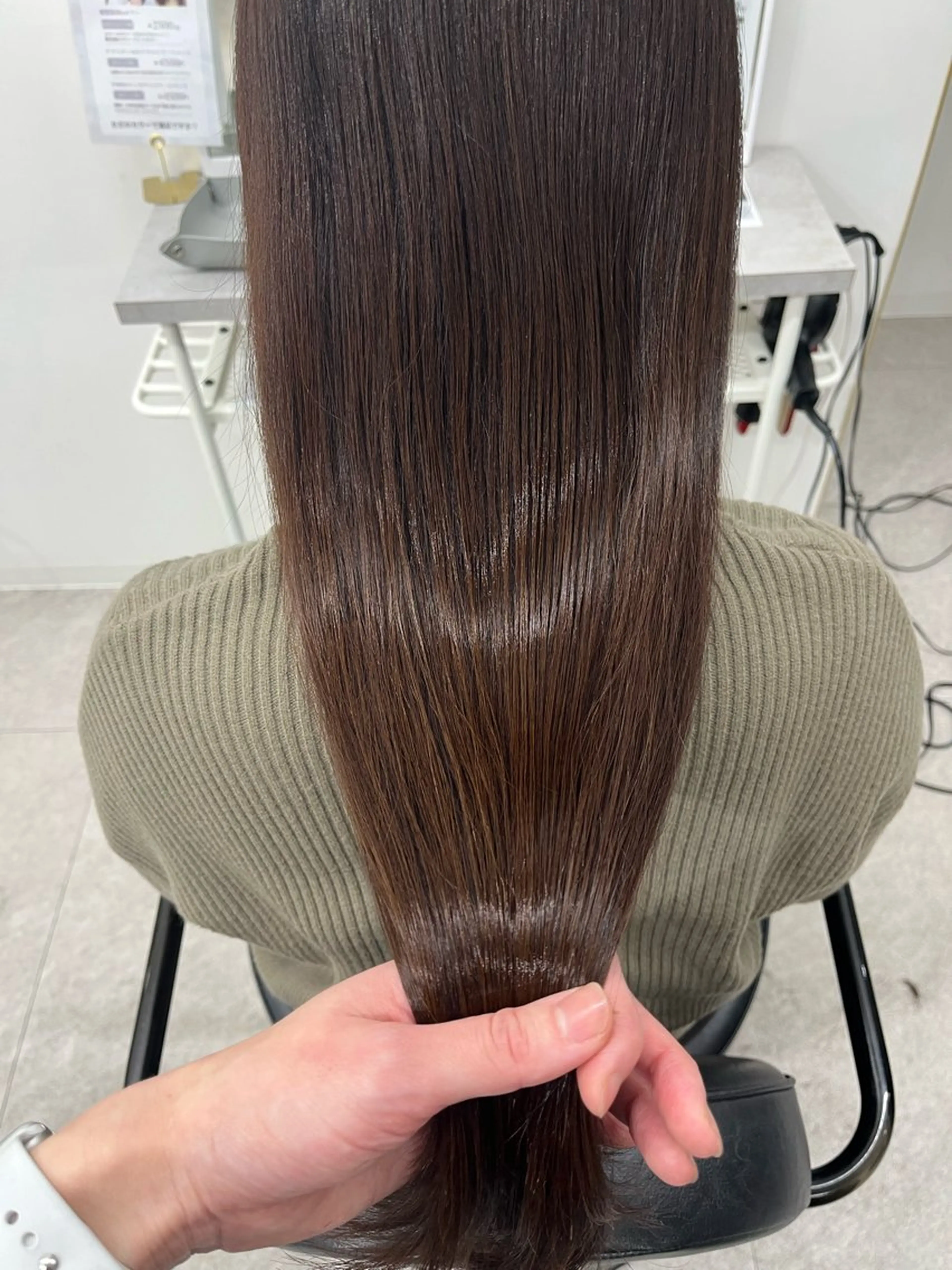 ロング カラー ブラウンカラー マロンブラウン カット ヘアカラー トリートメント 🫧ぷる艶カラー🫧 Yuubi🦩のヘアスタイル