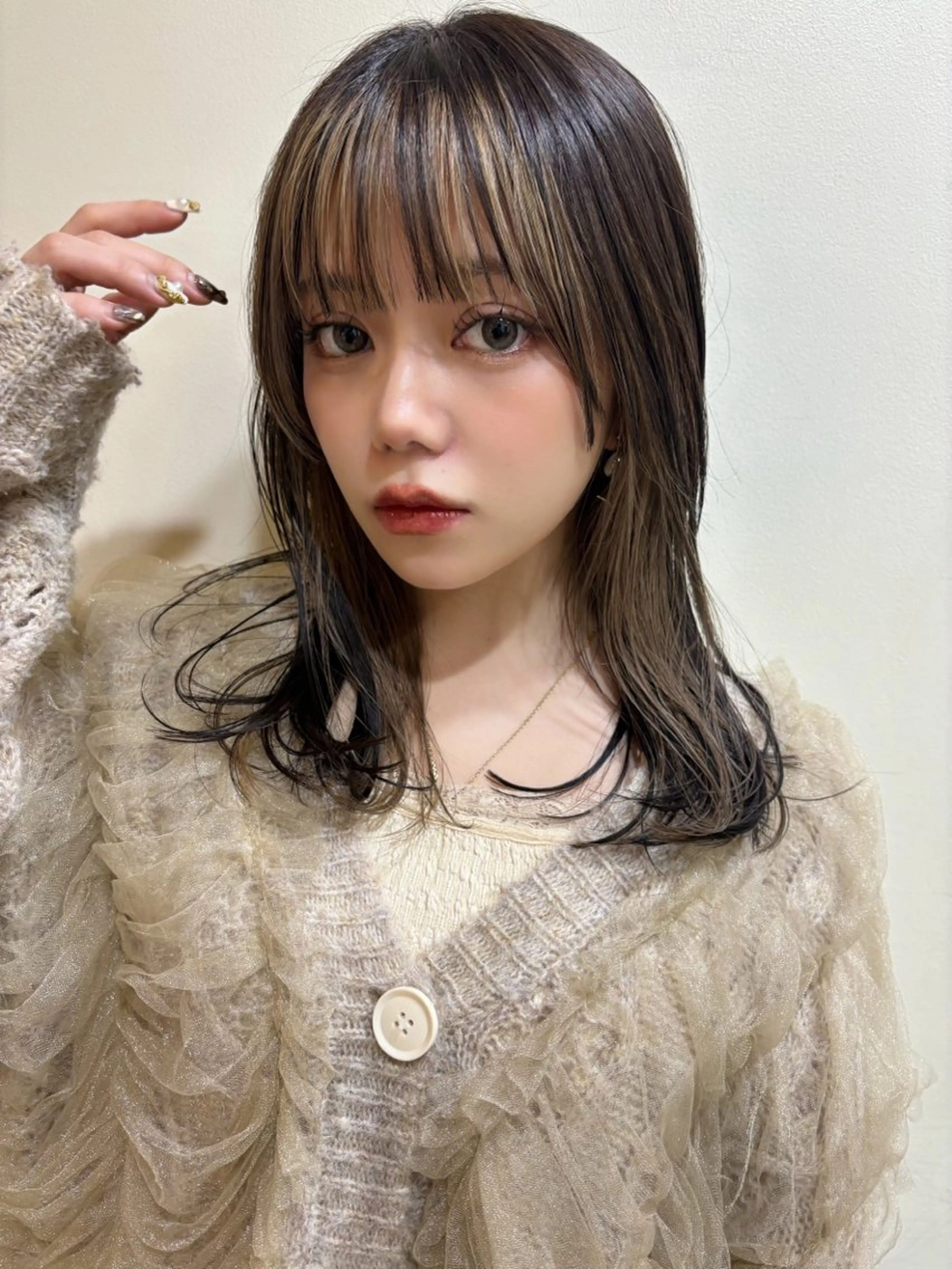 ミディアム カラー カット ヘアカラー トリートメント レイヤー／似合わせ TAKUYAのヘアスタイル