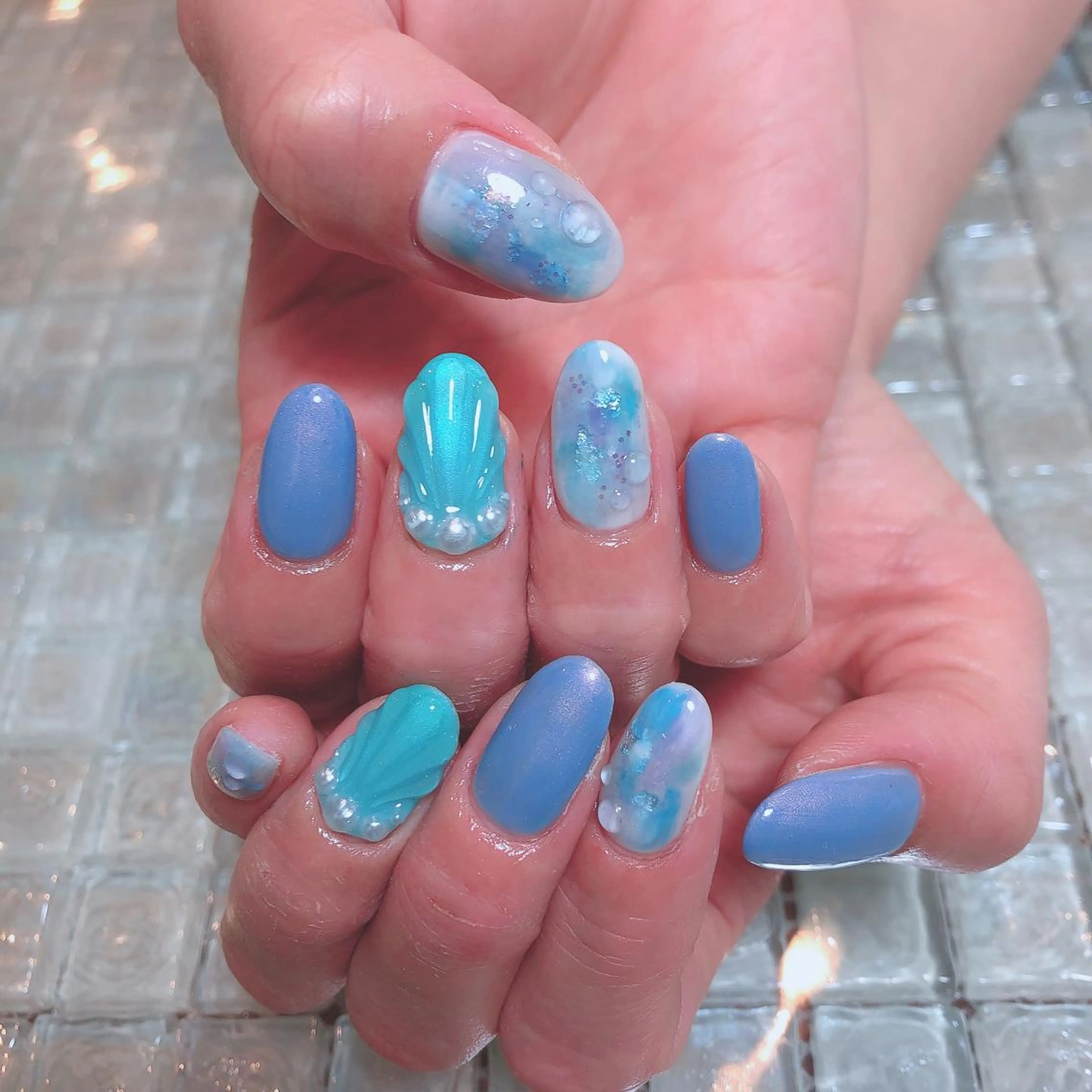 ネイル アートネイル ジェルネイル スカルプネイル 夏ネイル ハンドネイル 工藤 理恵のネイルデザイン