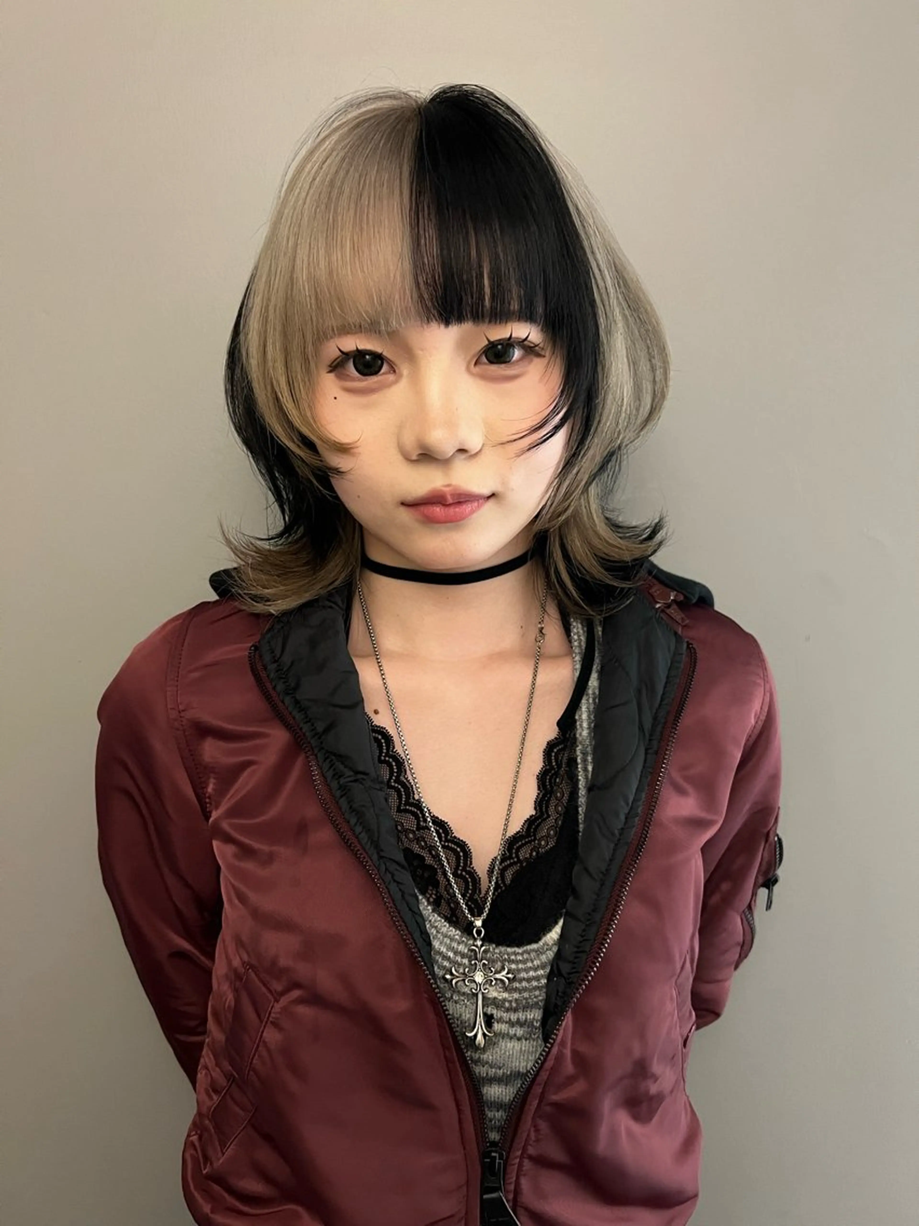 ミディアム カラー カット ヘアカラー haco＋所属・圧倒的デザイン力 店長🎨RENAのヘアスタイル