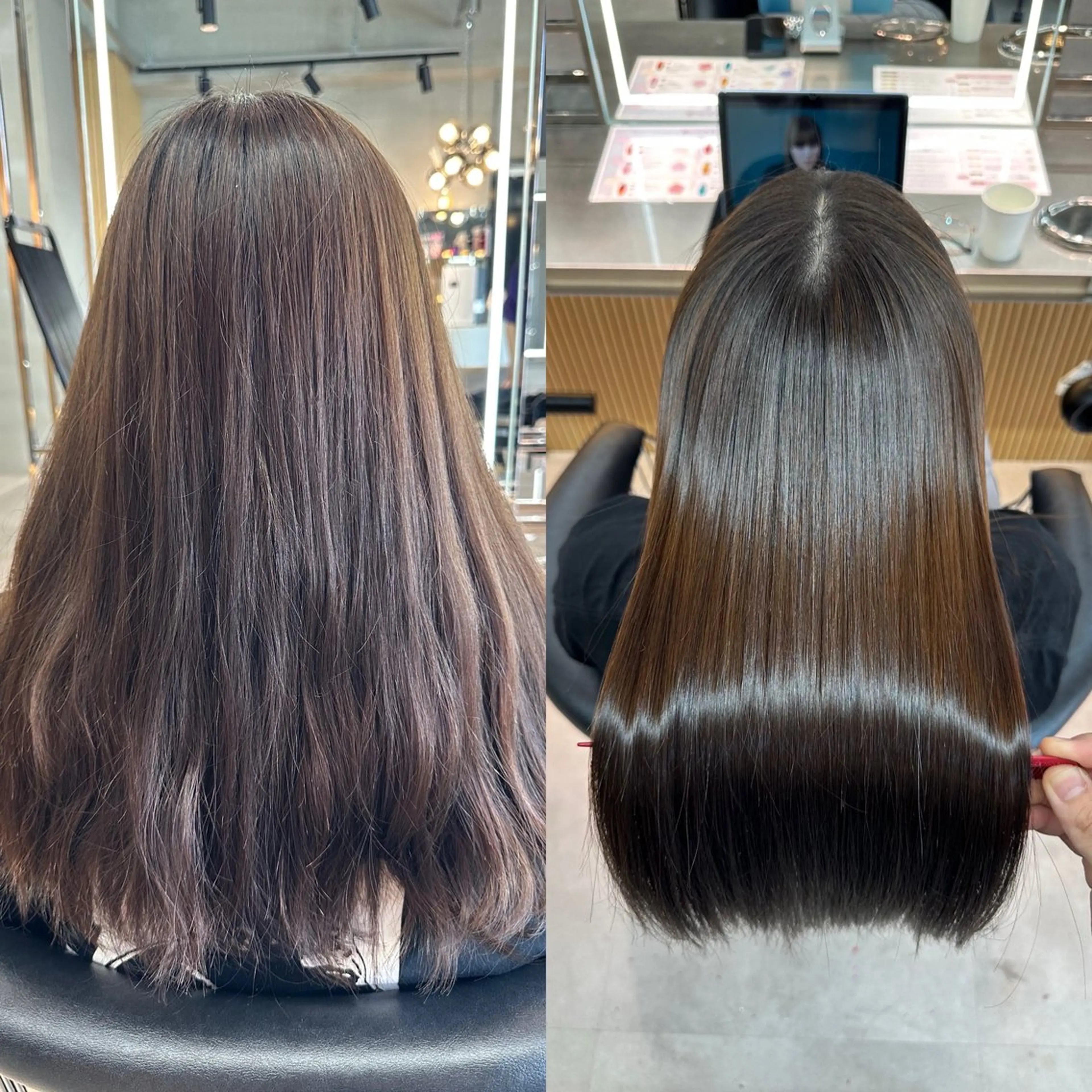 ロング カット 縮毛矯正 トリートメント ✨髪質改善特化✨副 店長椎葉信乃介のヘアスタイル