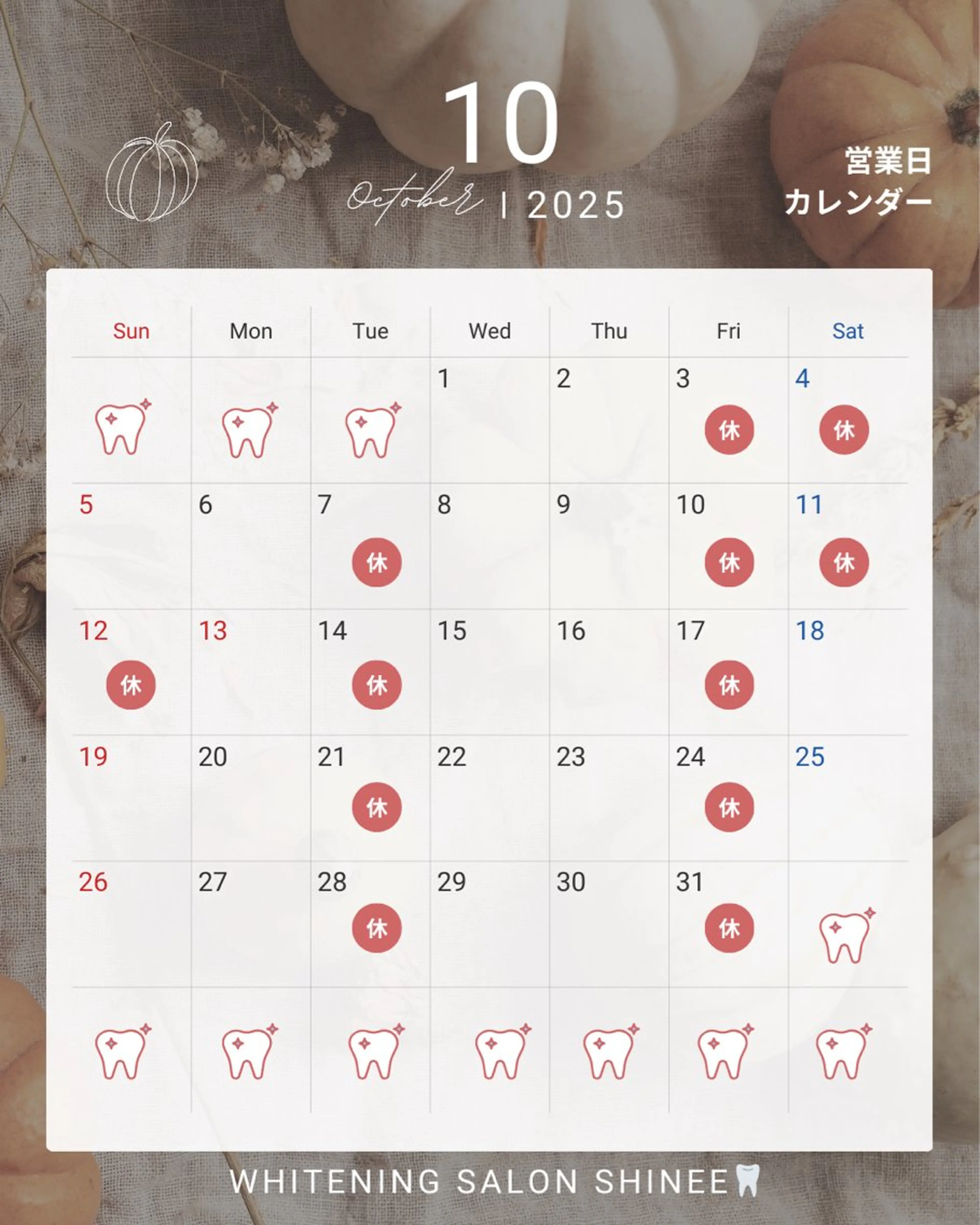 セルフホワイトニング Shineeのエステ・リラクイメージ