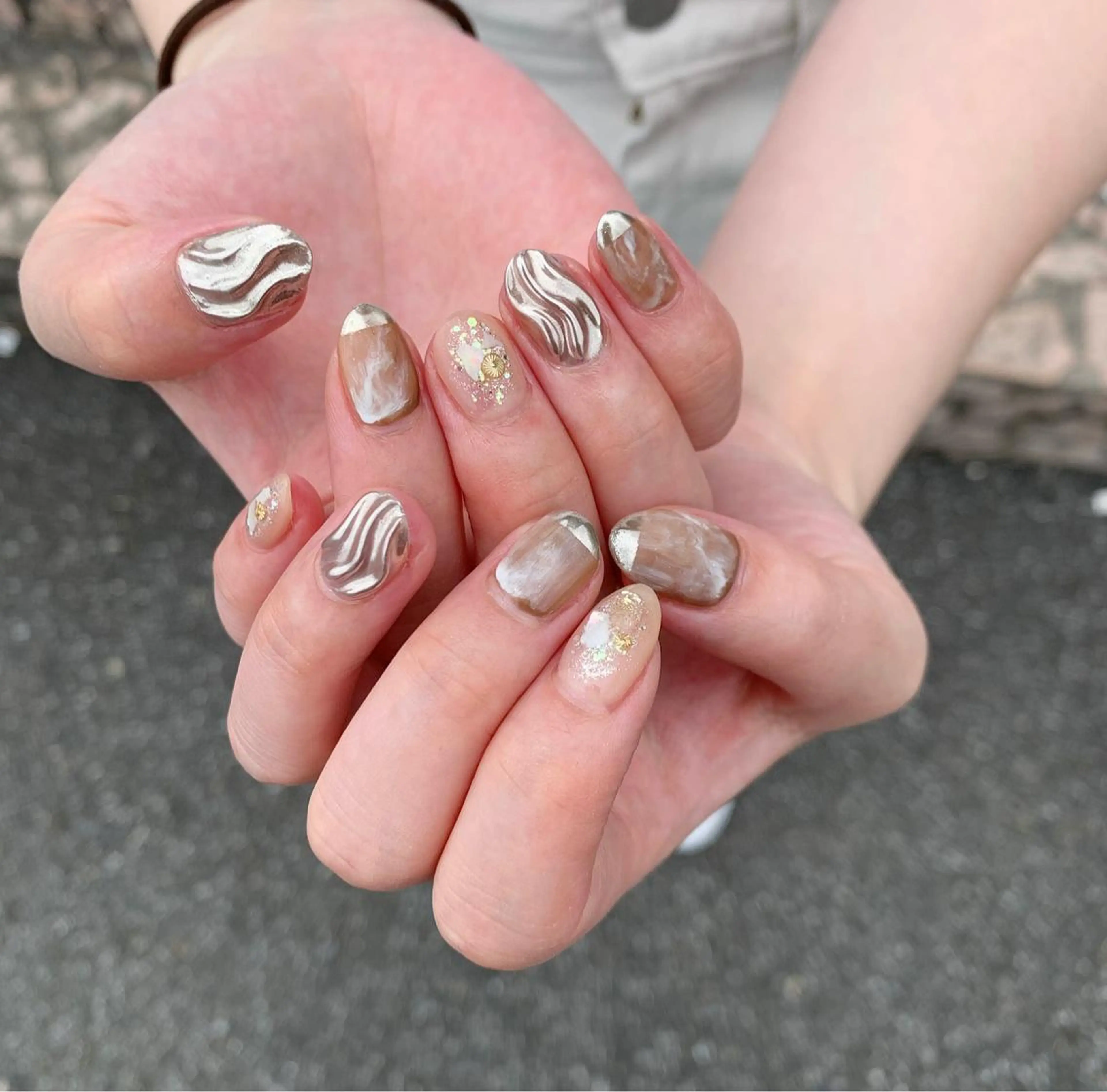 ネイル 持ち込み ハンドネイル 佐藤 穂乃香のネイルデザイン