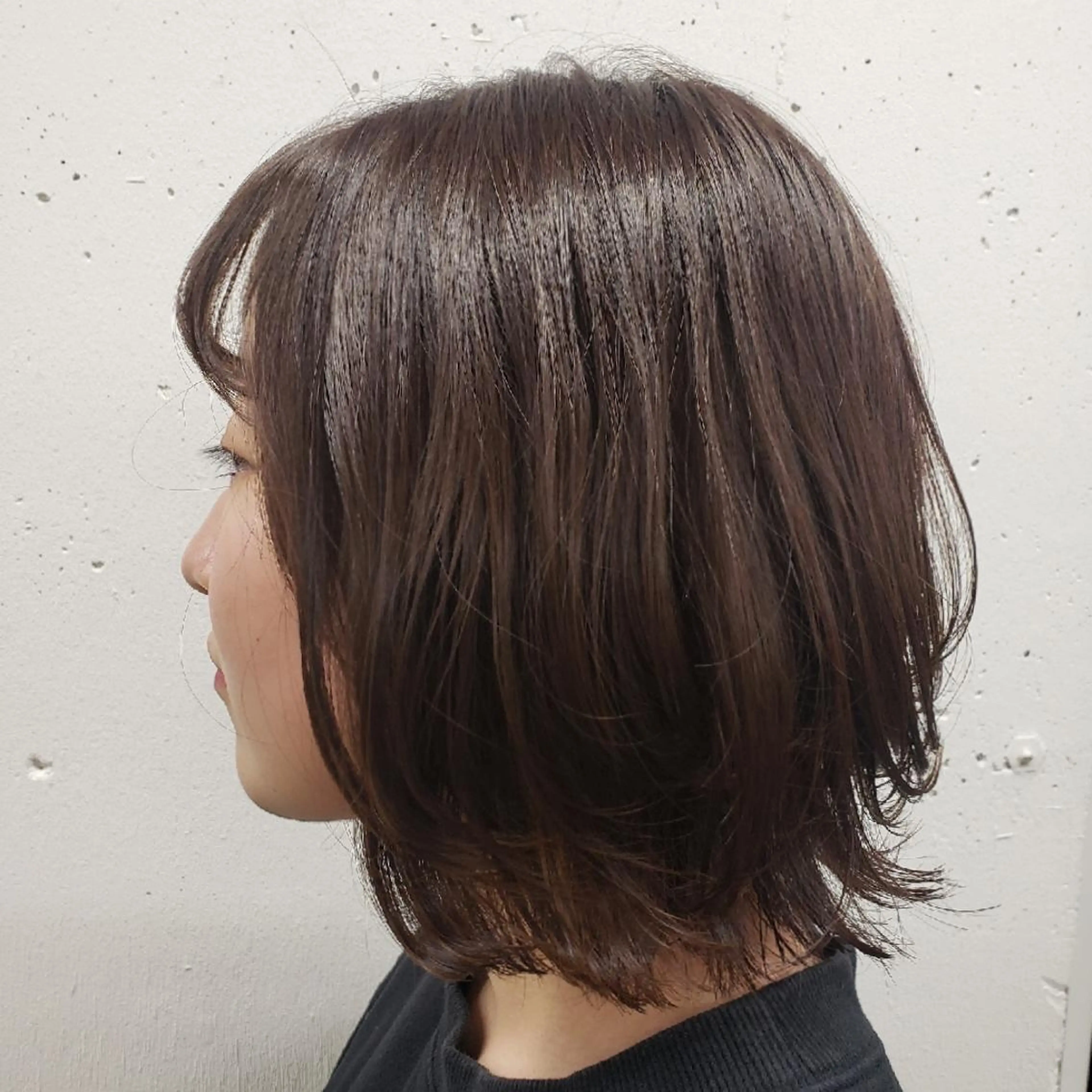 ミディアム ボブ レイヤーカット ナチュラル・抜け感 永井　賢三のヘアスタイル