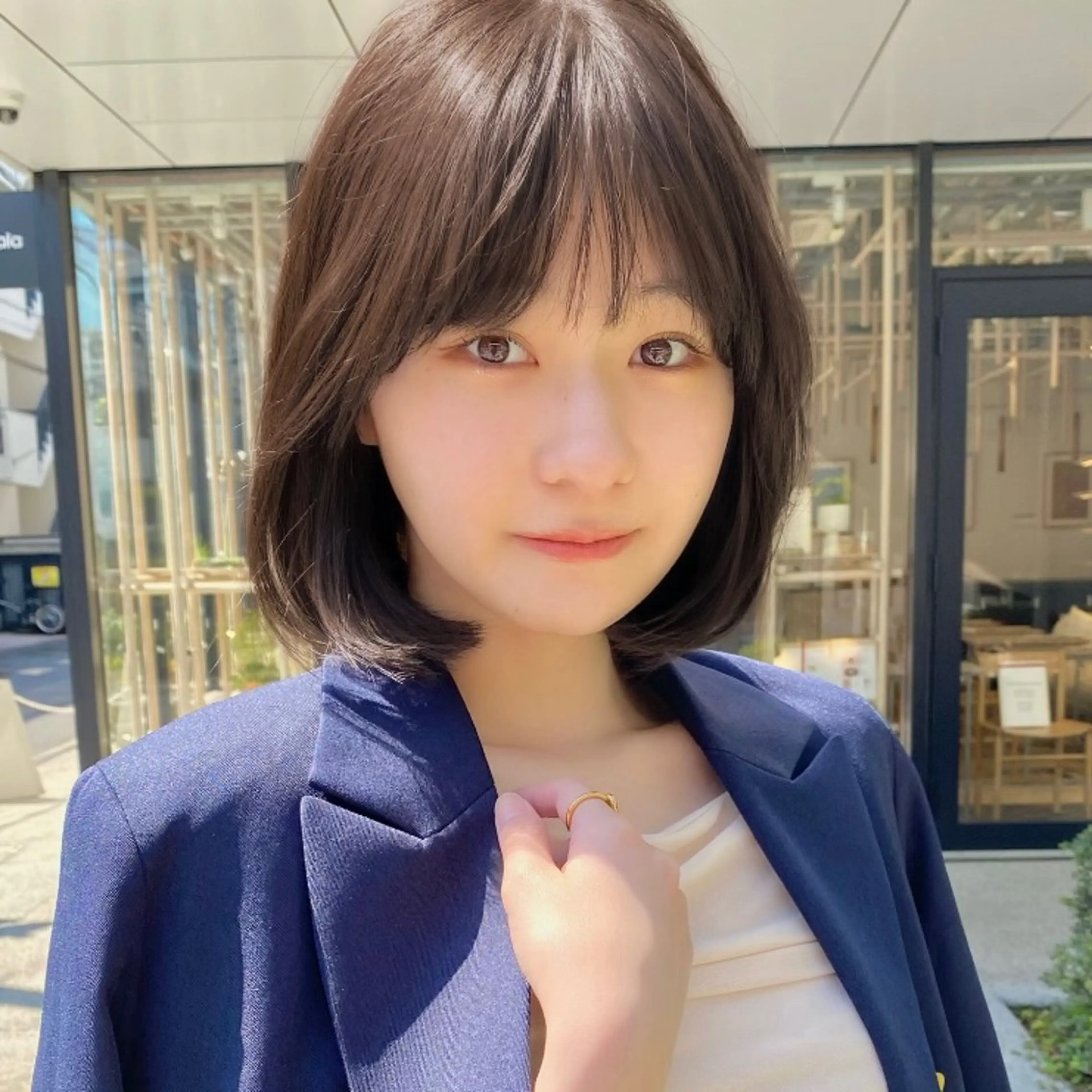 ショート ボブ ハッシュカット 韓国風ヘア ボブ/縮毛矯正/ レイヤー/塚田のヘアスタイル