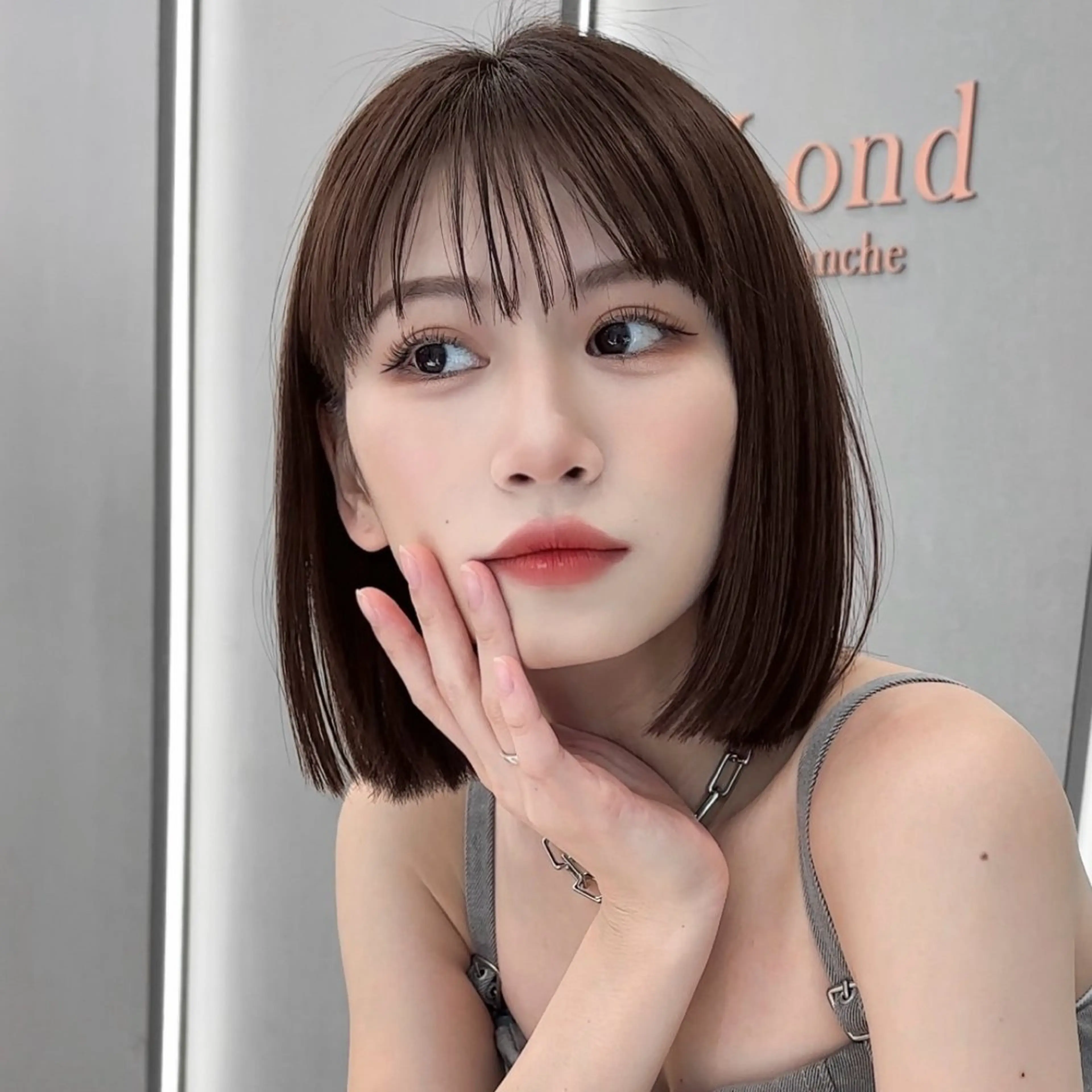 ミディアム カット 縮毛矯正 トリートメント 縮毛矯正/韓国ヘア /レイヤー🎀ミズキのヘアスタイル