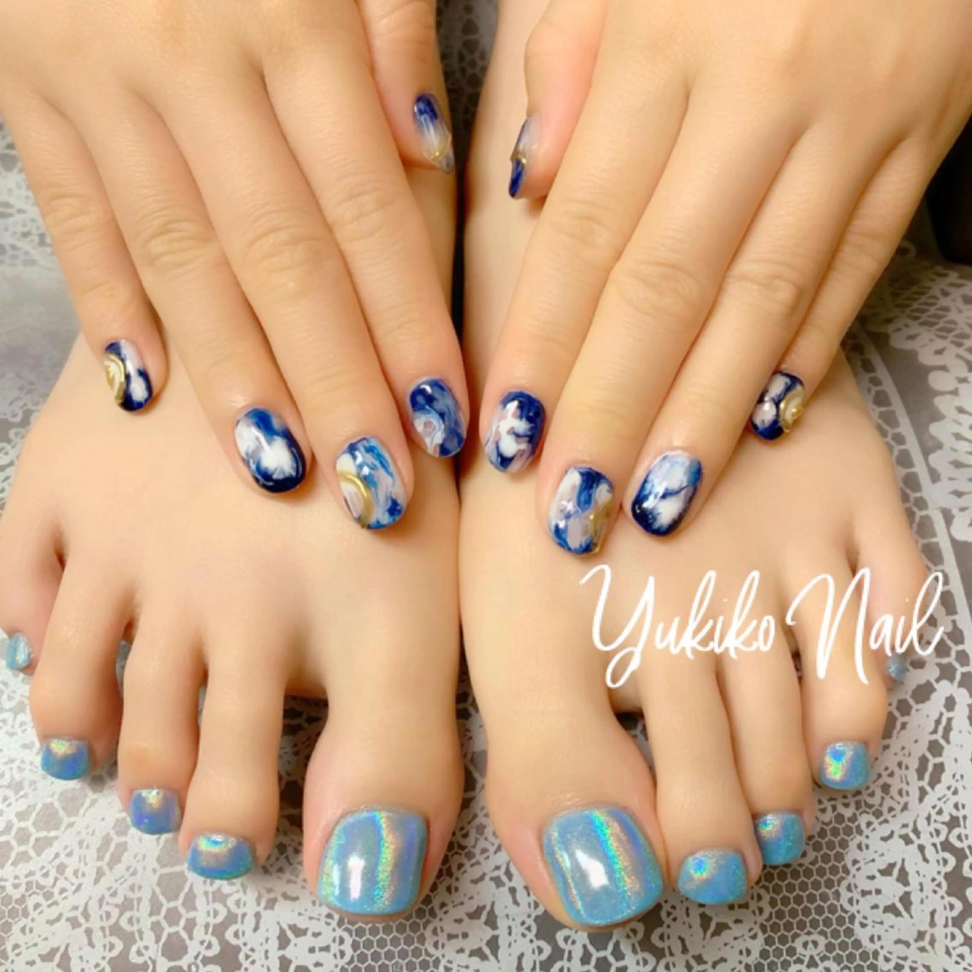 ネイル フットネイル ニュアンスネイル ユキコ ネイルのネイルデザイン