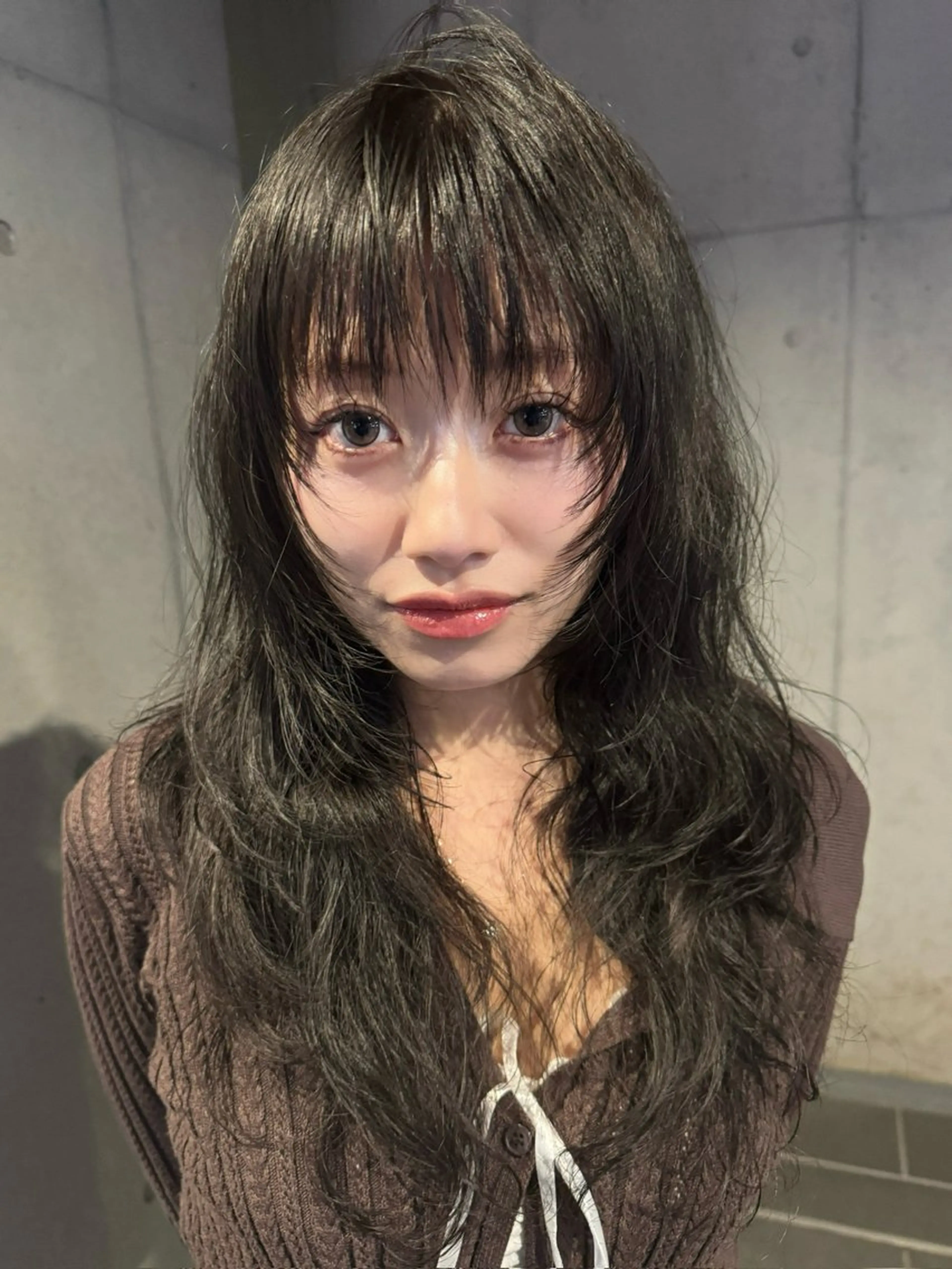 ロング パーマ カット パーマ だいち/ブリーチ/ レイヤーカットのヘアスタイル