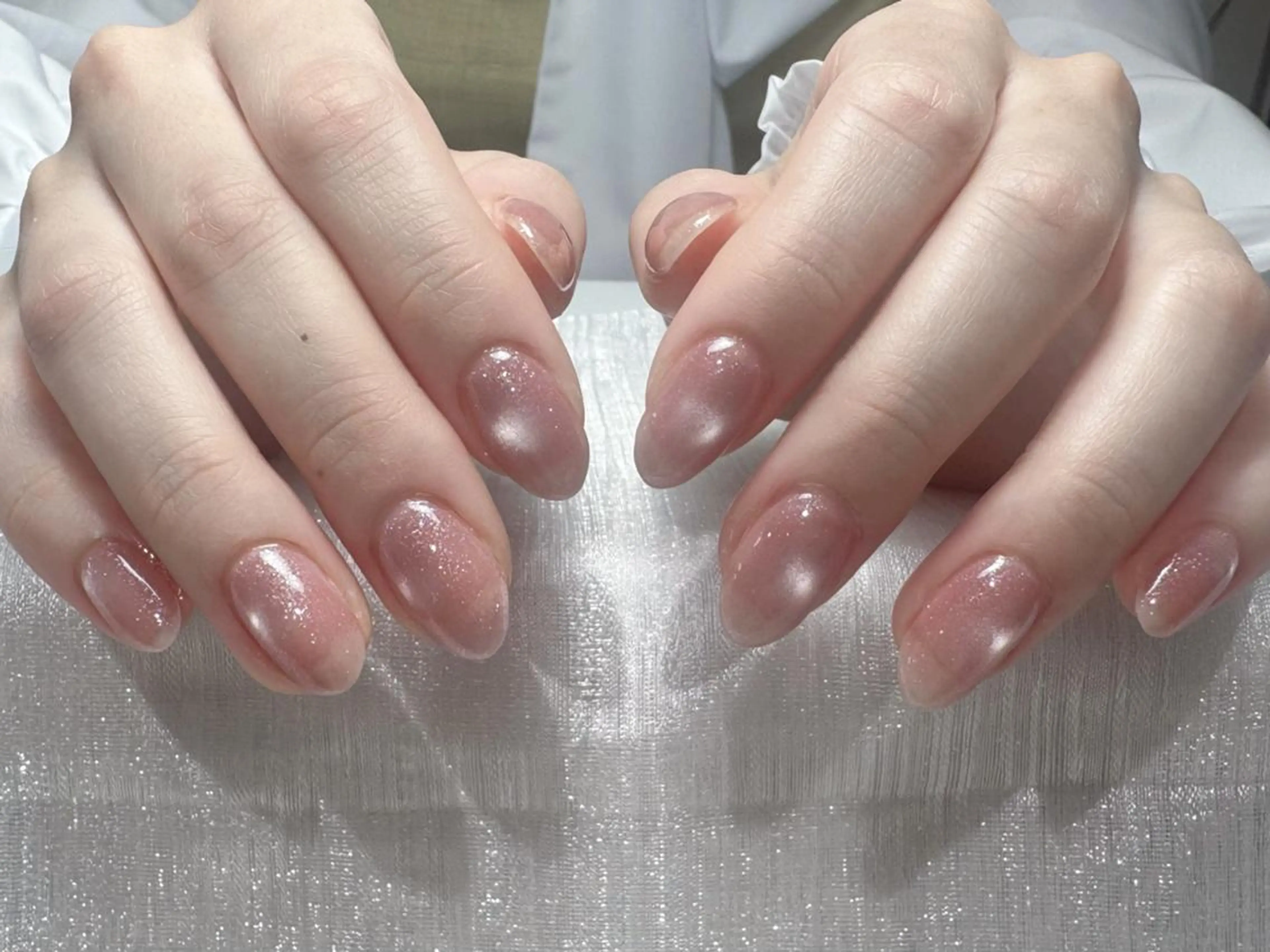 ネイル チークネイル 長さ出し フレンチネイル ジェルネイル 韓国ネイル Lucky. Nail.Salonのネイルデザイン