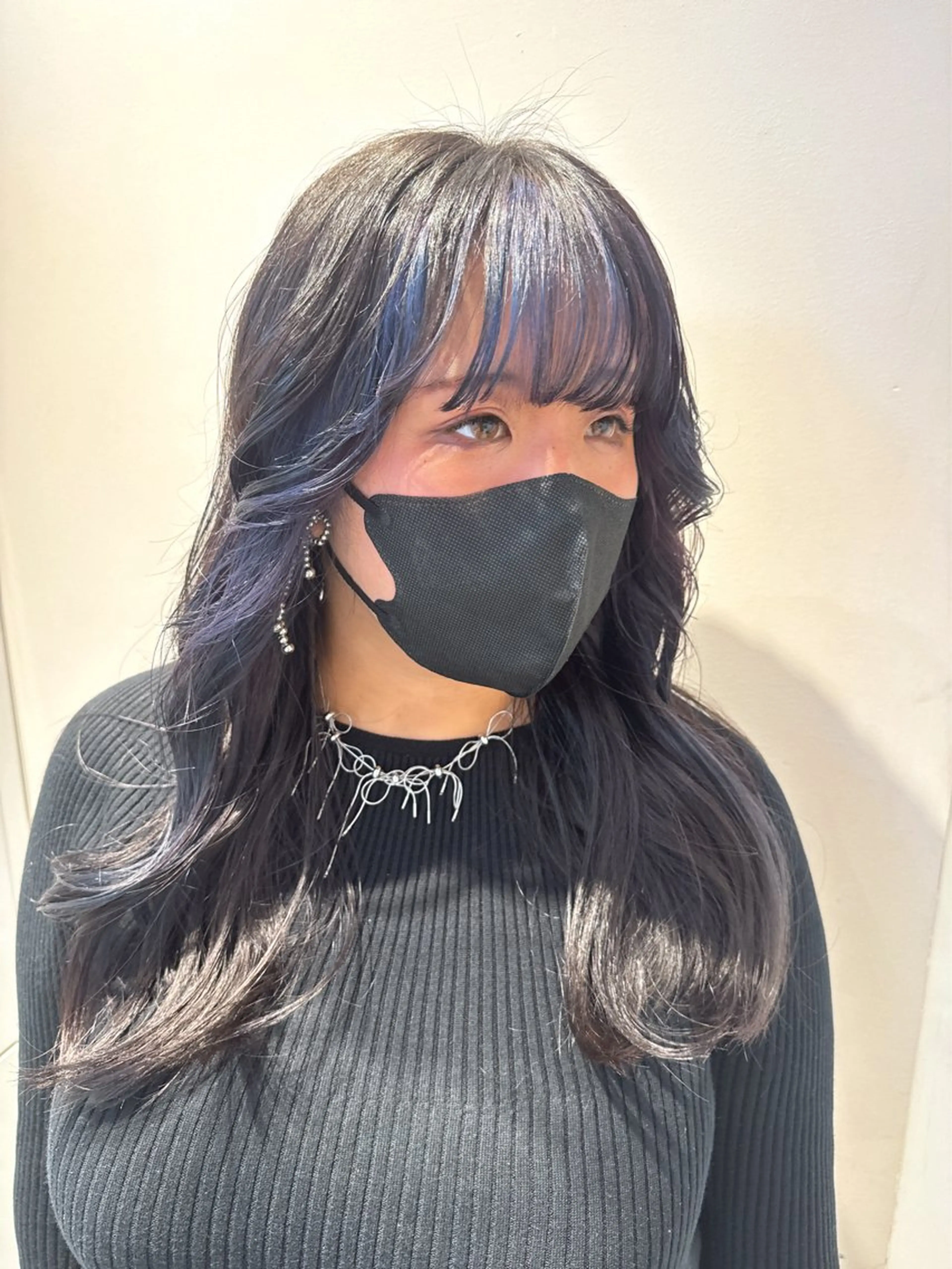 ロング カラー ダークグレー インナーカラー バイオレットカラー カット ヘアカラー トリートメント 透明感カラー✨艶髪 制作🌱山根あゆみのヘアスタイル