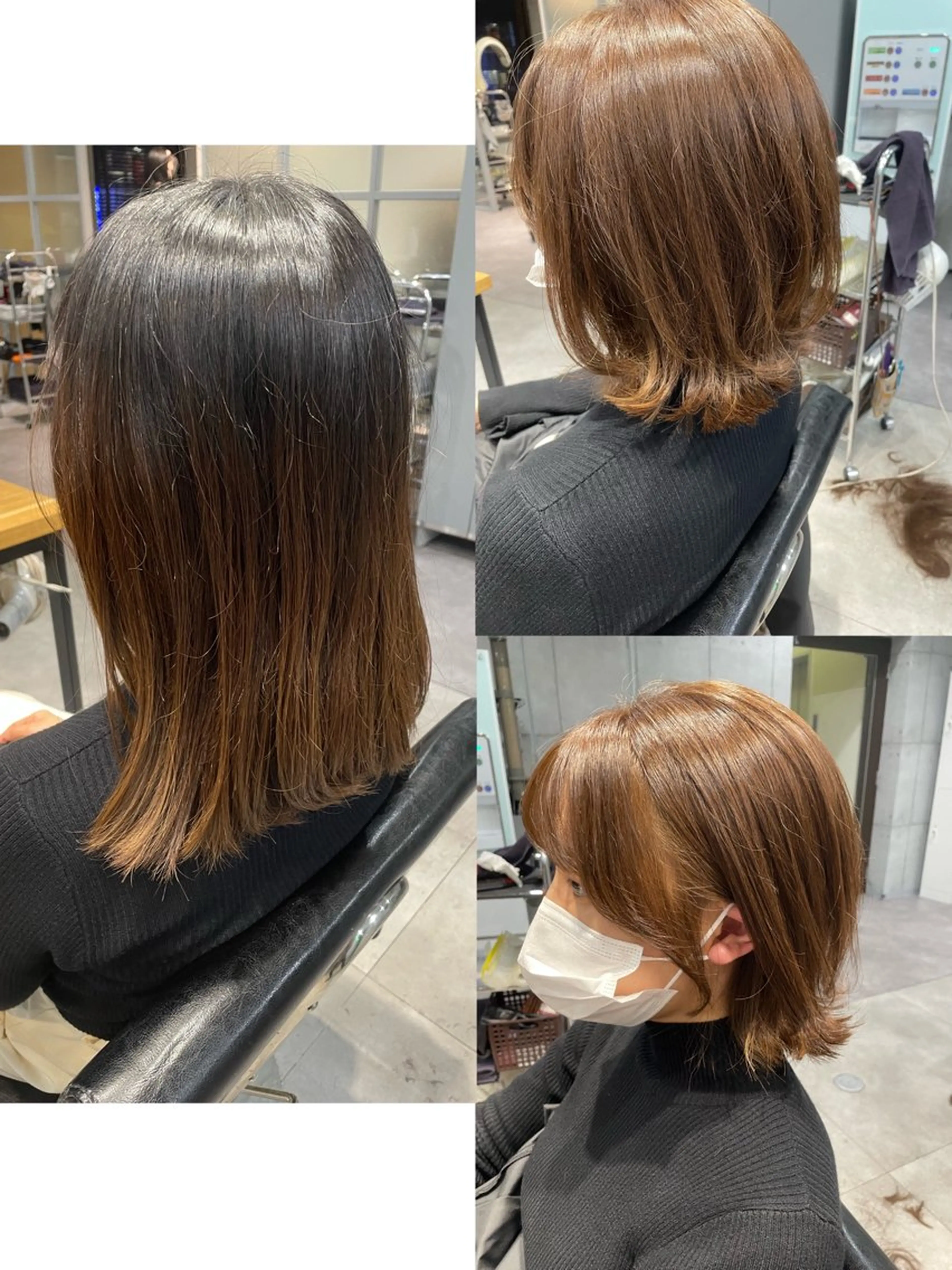 ❄️人気MENU❄️カット+ 艶色系・透明系カラー +ハホニコ(2️⃣STEPトリートメント)7500円の写真