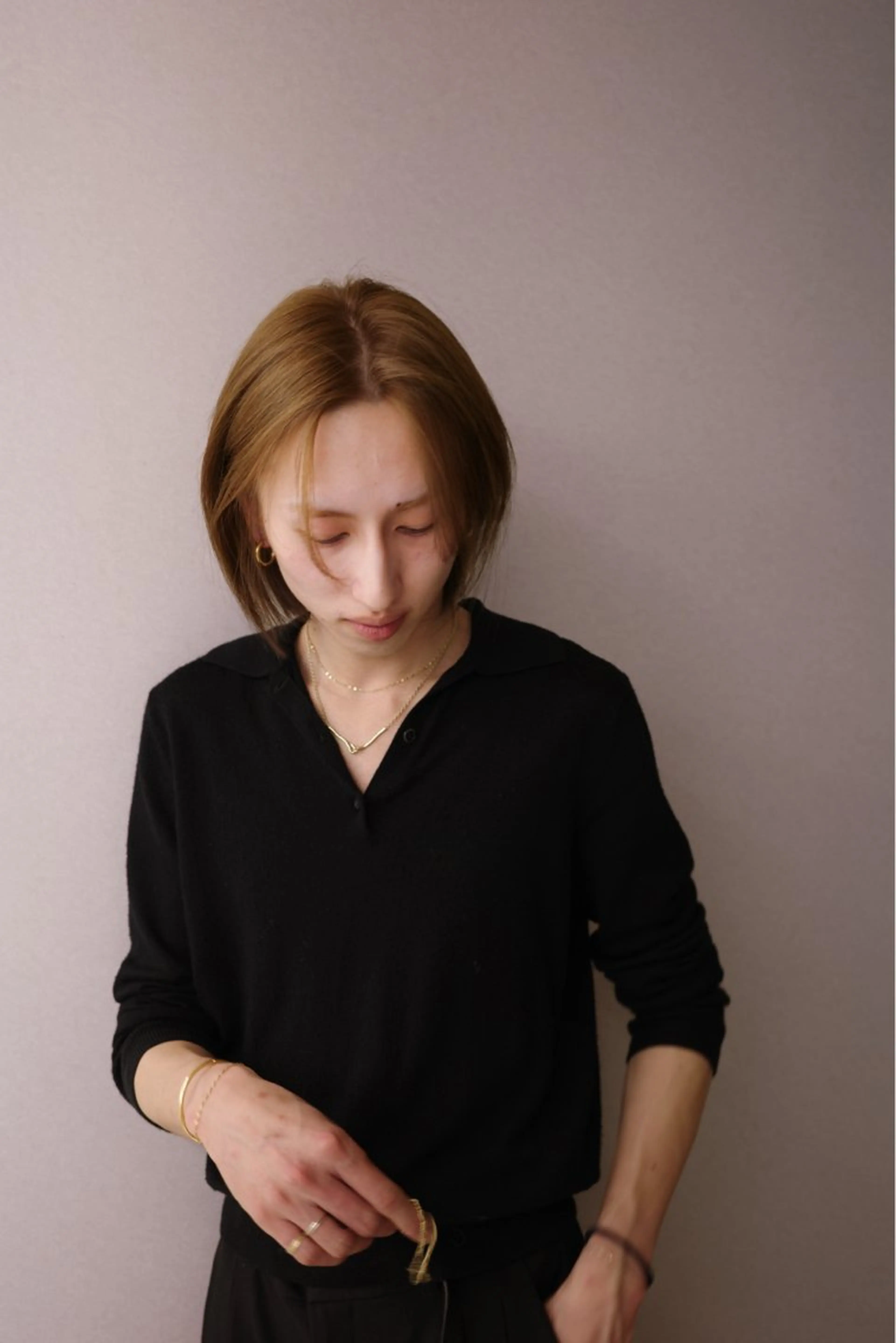 ミディアム カラー ベージュカラー 透明感カラー ボブ ミディアムモデル COA 佐藤壮真🪶のヘアスタイル