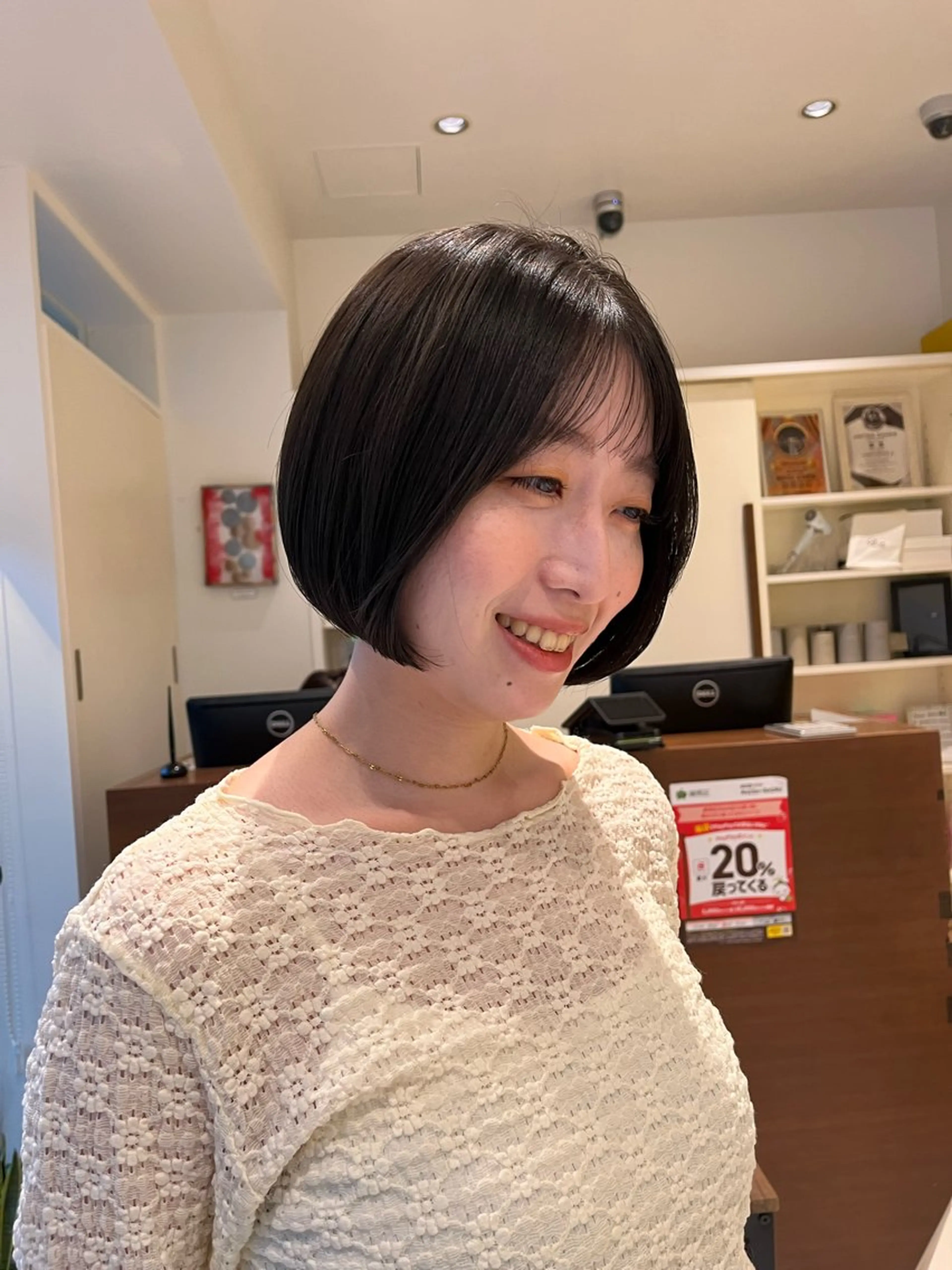 ショート ボブ カット ヘアカラー トリートメント 神作 汐里　江古田 /透明感カラー🌿のヘアスタイル