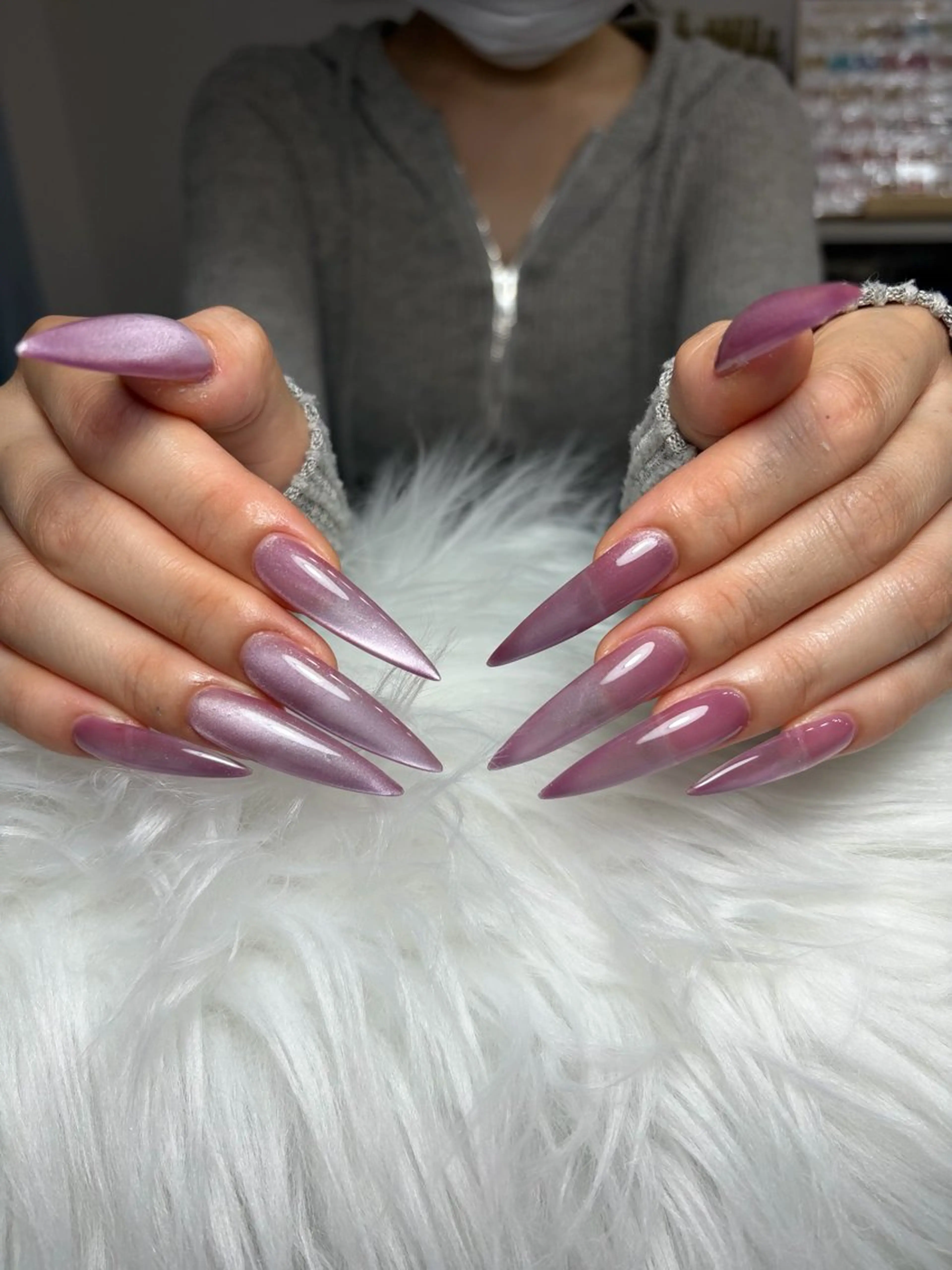 ネイル アートネイル 長さ出し ジェルネイル マグネットネイル ニュアンスネイル ハンドネイル Cloudy Chan Nailのネイルデザイン